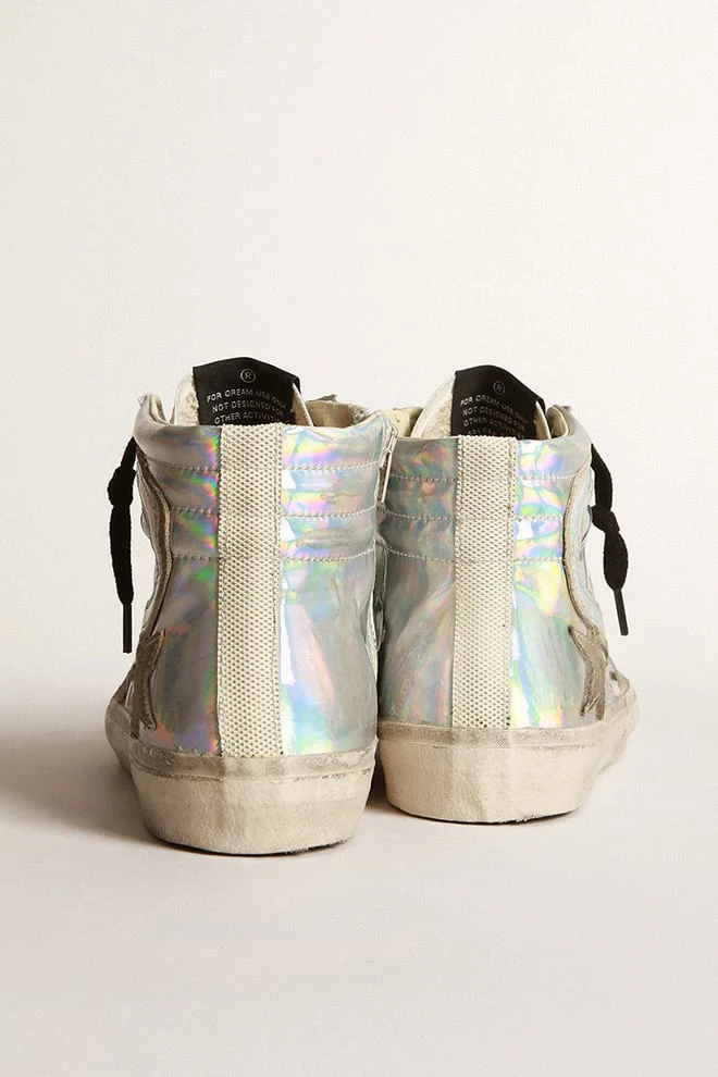 Women | Slide Lab Holographic-Effect Fabric | Silver x Ice - Image 3