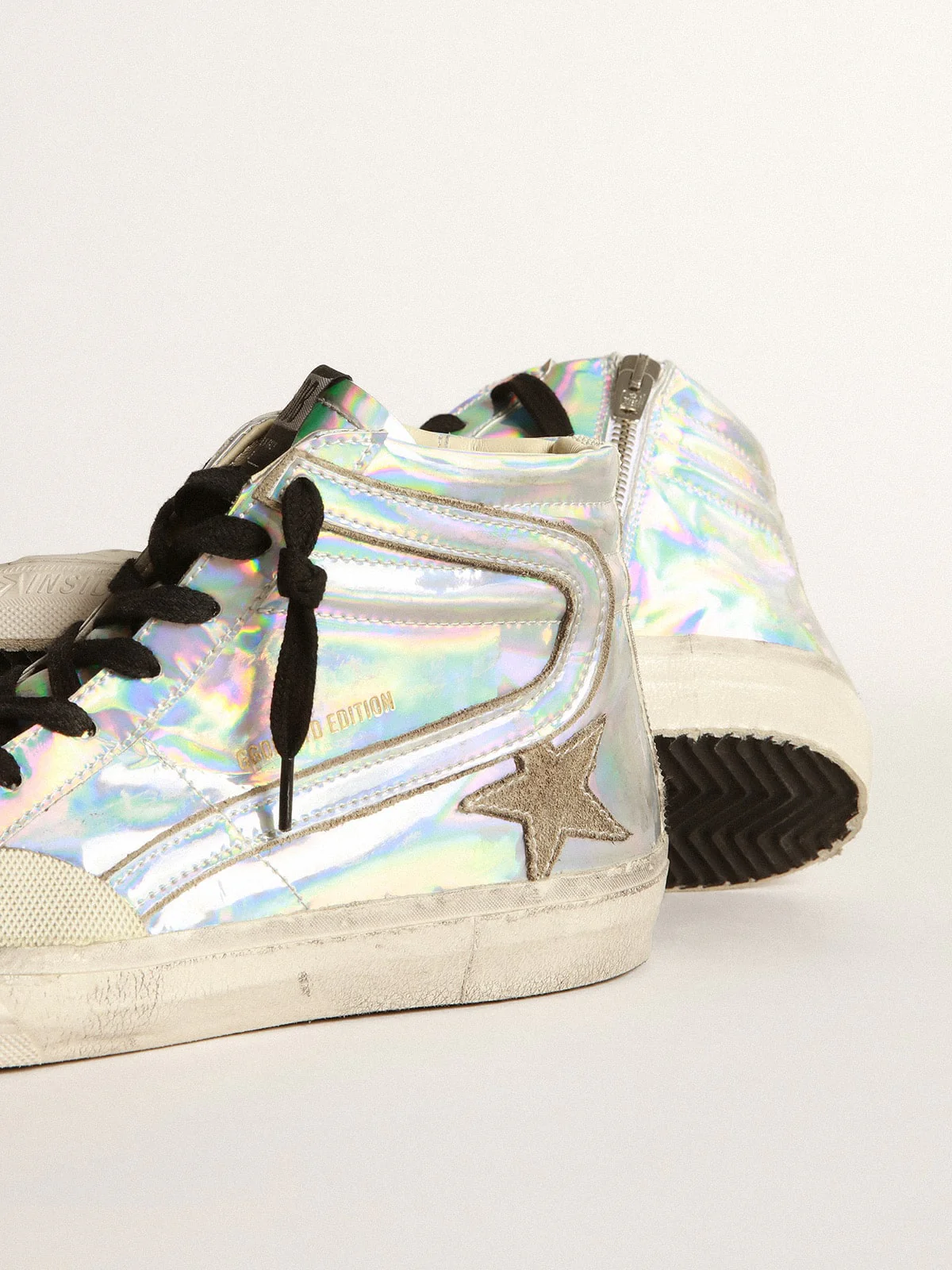 Women | Slide Lab Holographic-Effect Fabric | Silver x Ice - Image 8