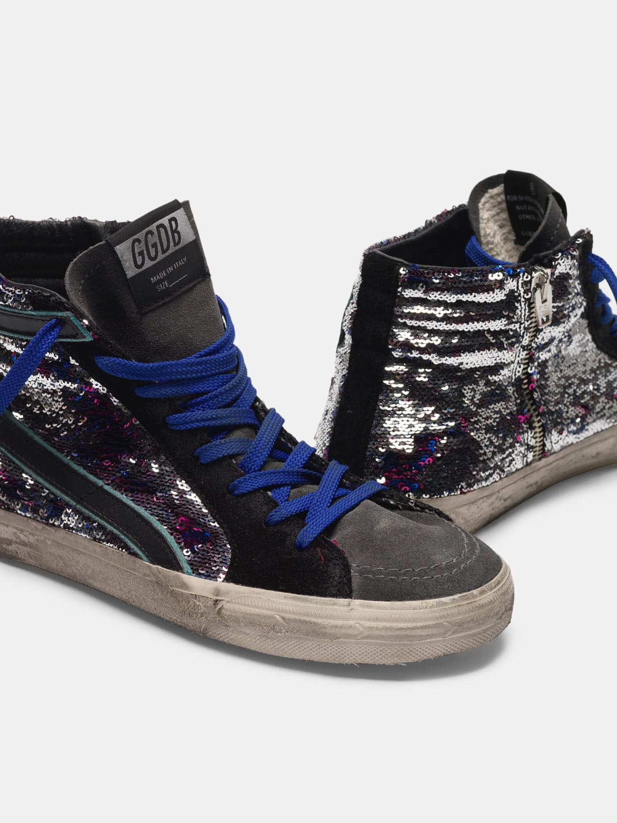 Women | Slide Sneakers Suede & Sequins - Image 2