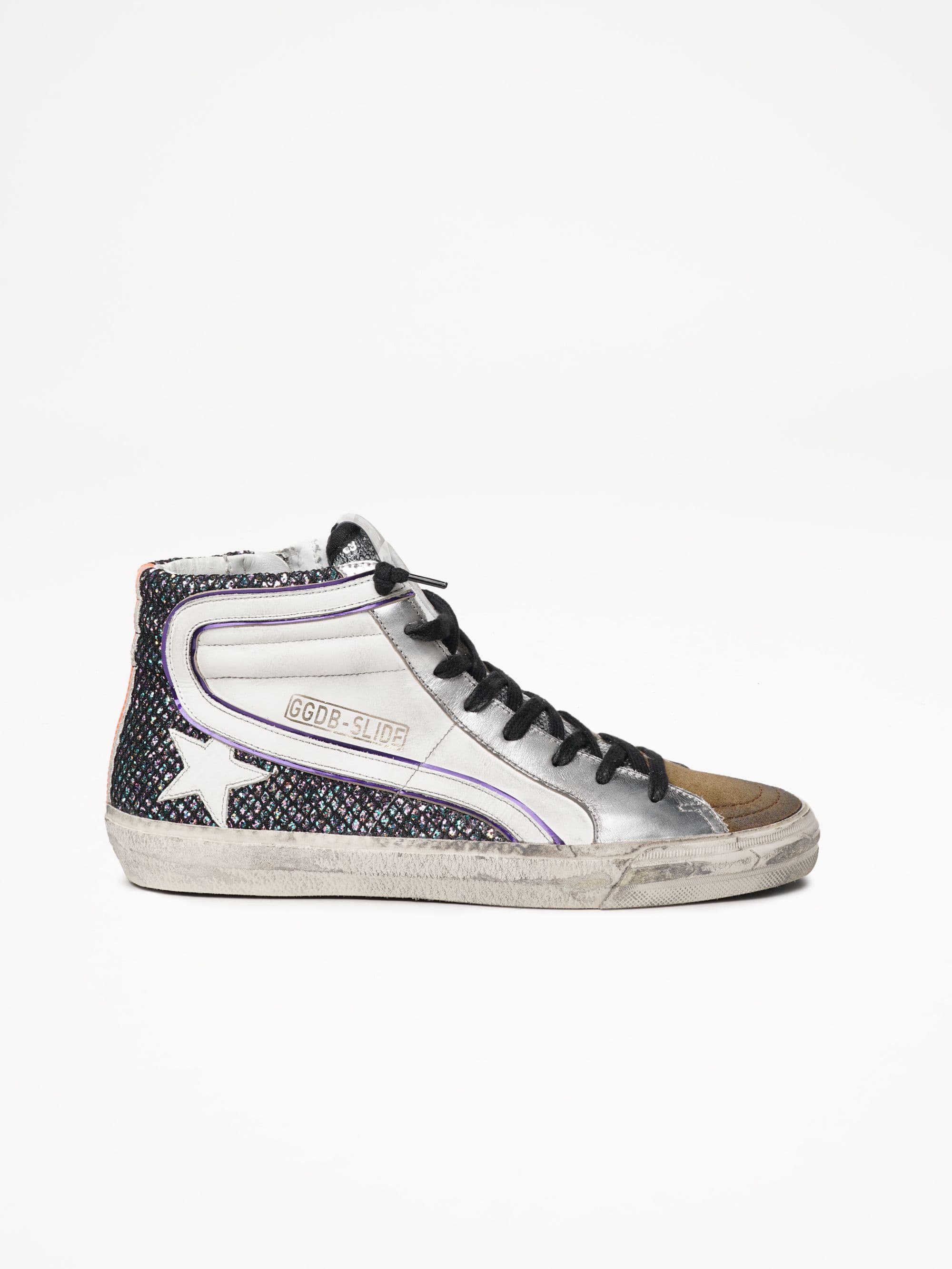 Women | Slide Sneakers White Multicolor & Tobacco | White x Multicolor x Tobacco x Orange Fluo - Image 4