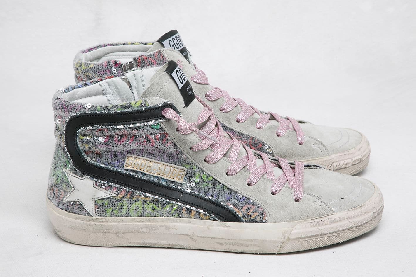 Women | Slide Sneakers with Multicolor All Over Pailettes - Image 2