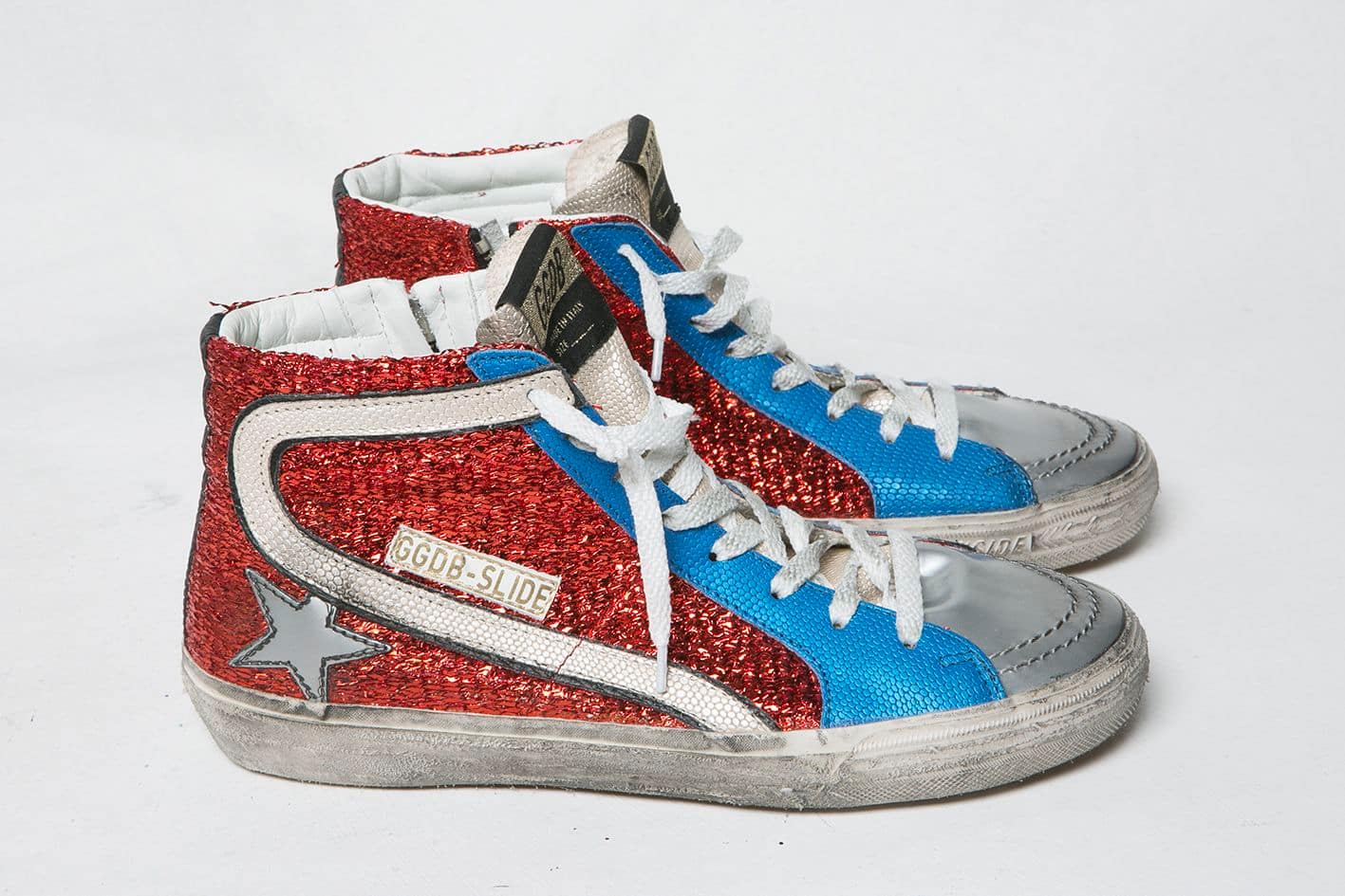 Women | Slide Sneakers with Weaved Finish & Metallic Inserts - Image 5