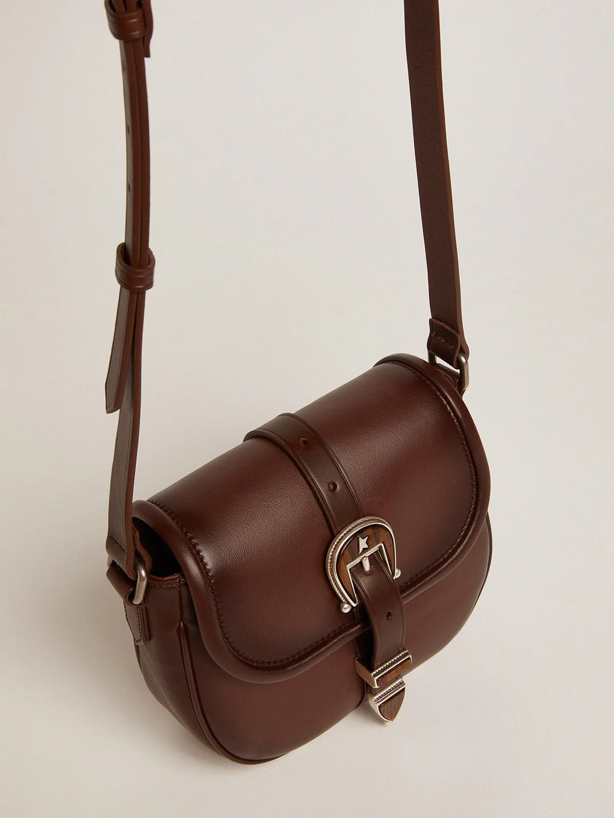 Women | Small Rodeo Bag Dark Tan Leather | Testa Di Moro - Image 4
