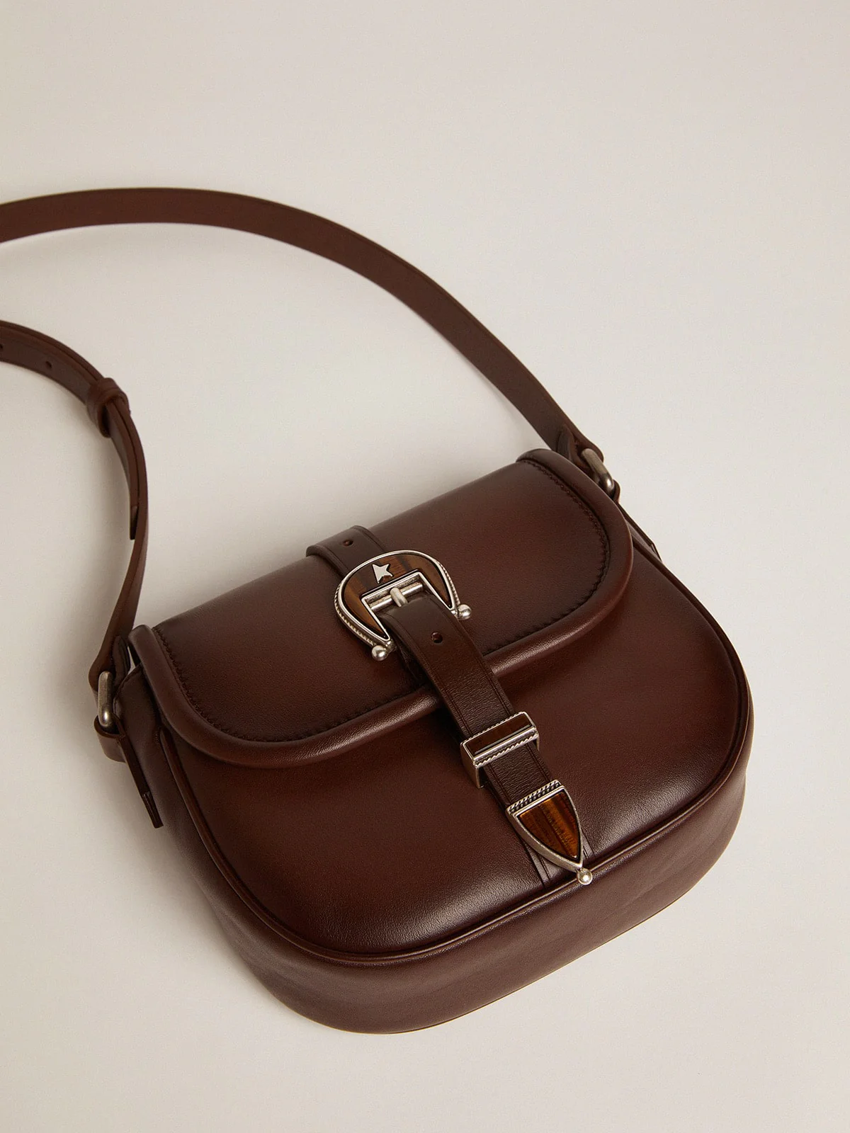Women | Small Rodeo Bag Dark Tan Leather | Testa Di Moro - Image 5