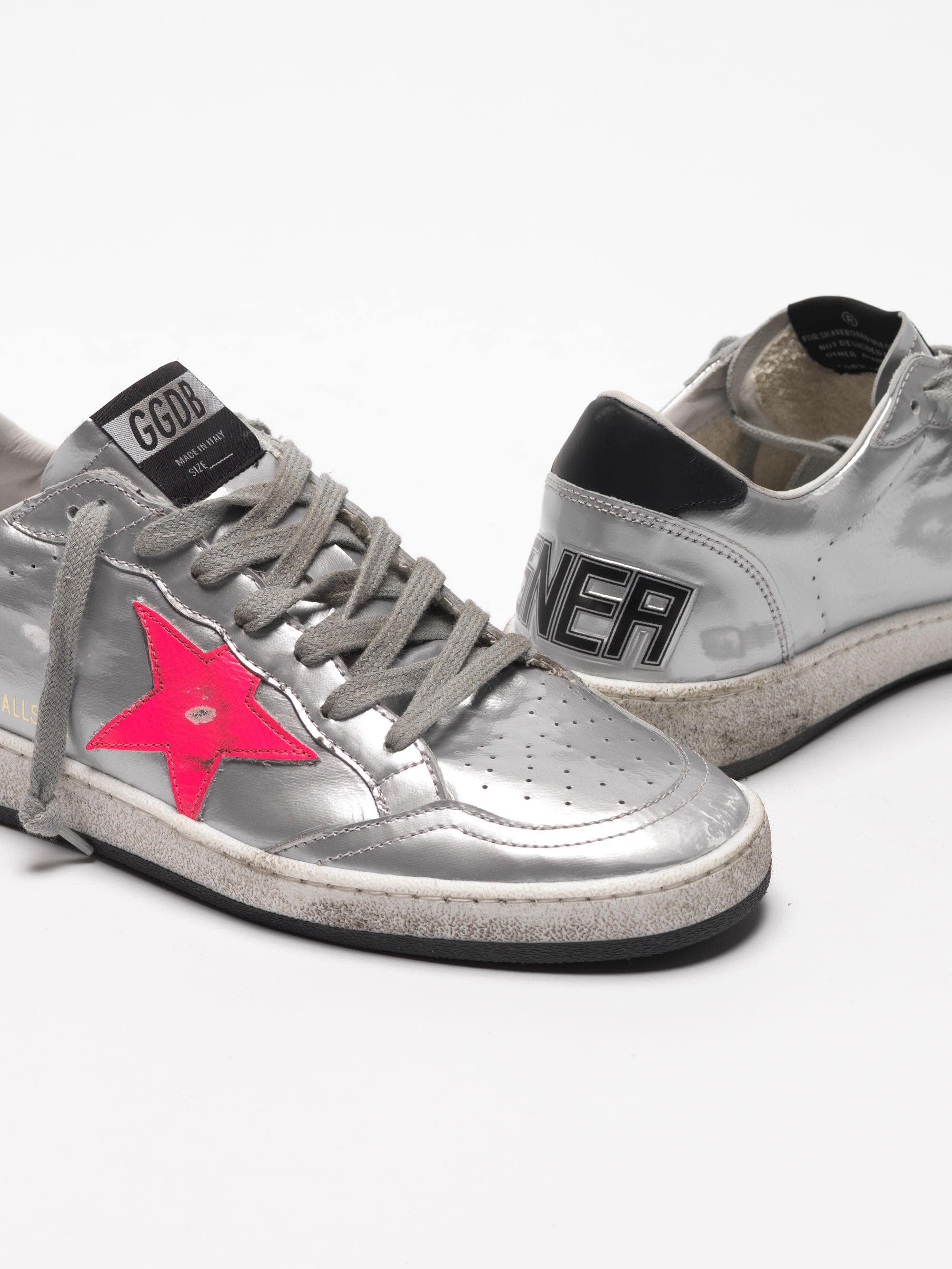 Women | Sneakers Ball Star Silver Metallic Leather - Image 8