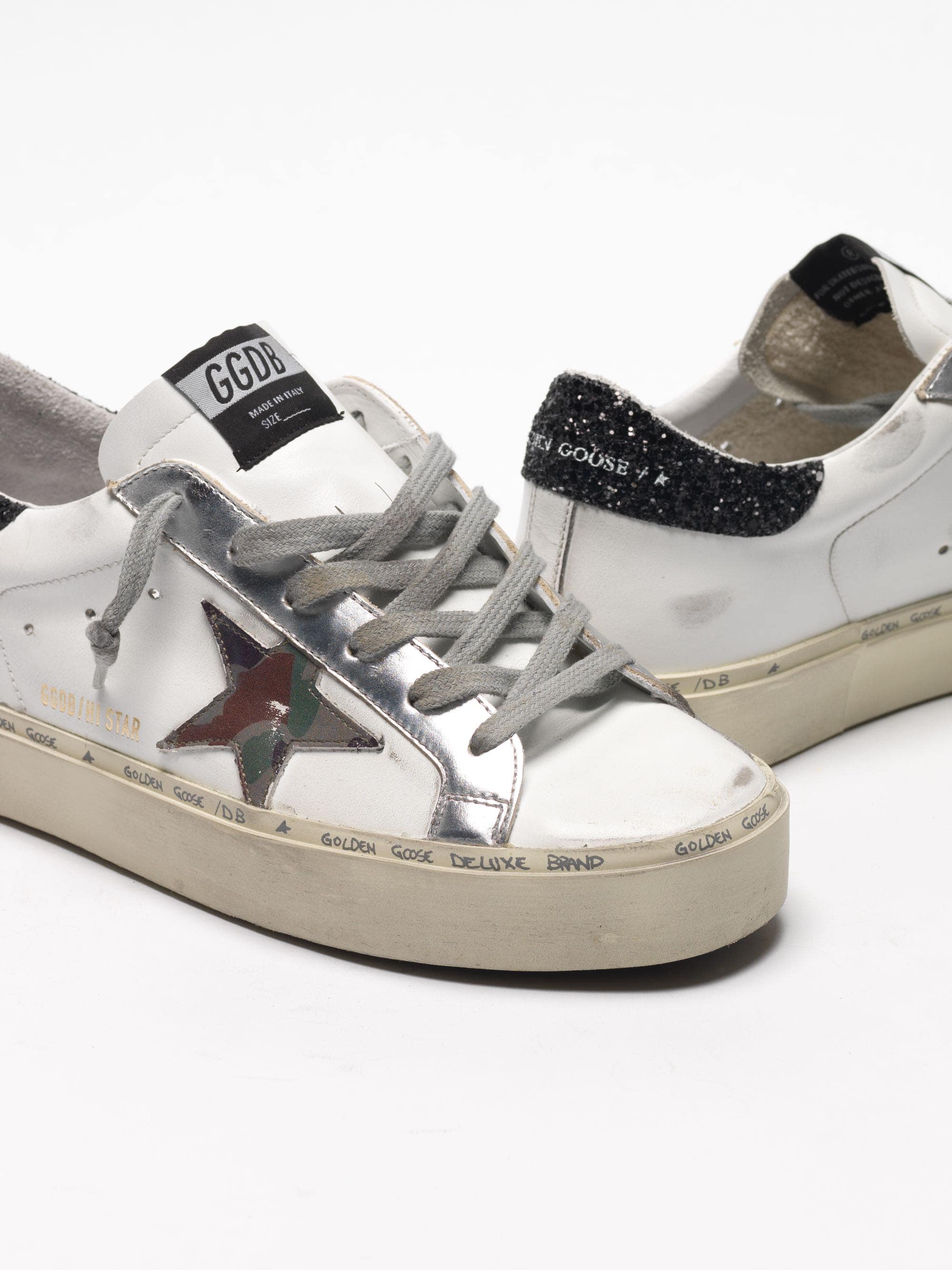 Women | Sneakers Hi Star White Leather-Black Glitter - Image 4