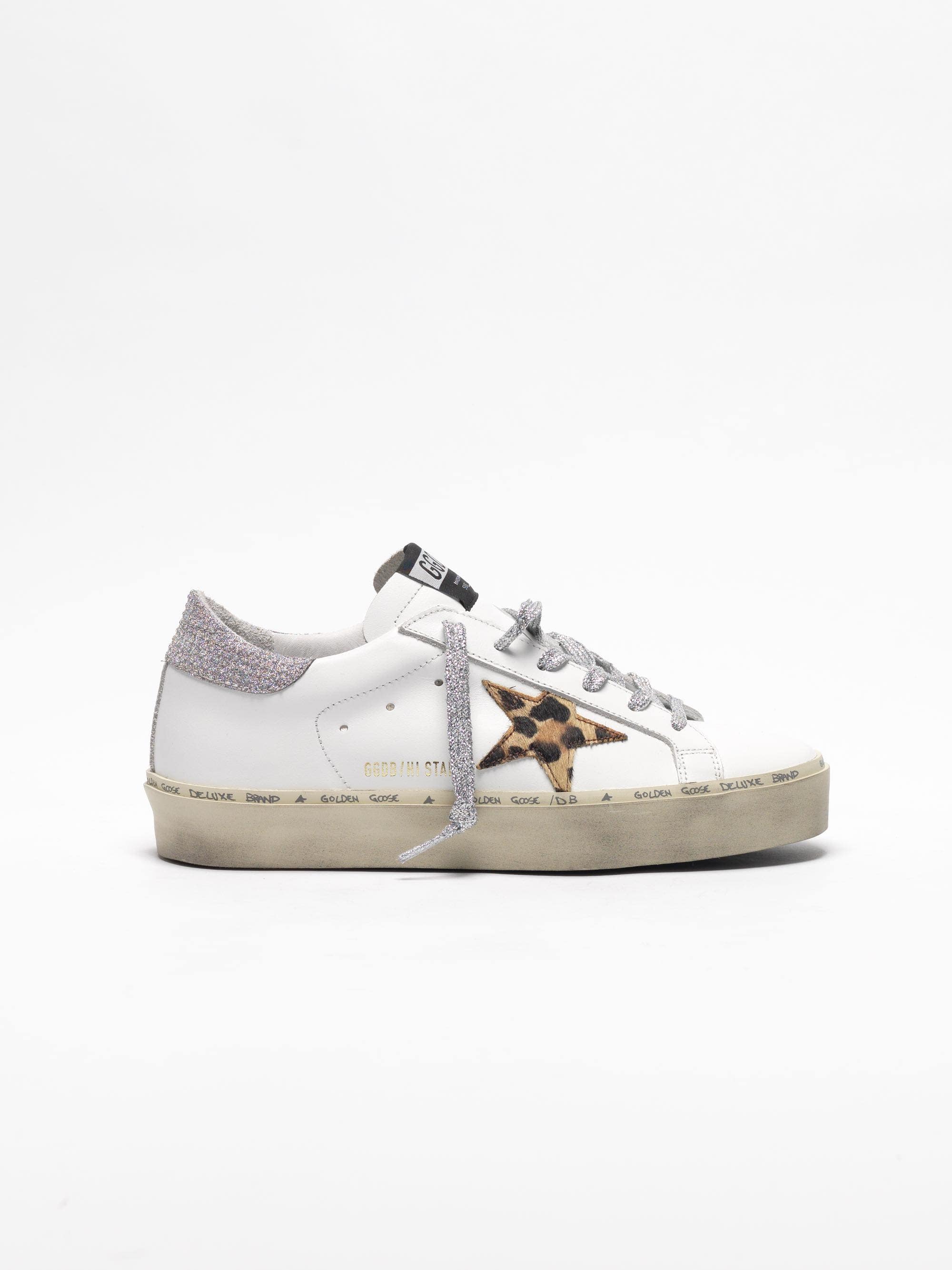 Women | Sneakers Hi Star White Leather-Leopard-Lurex - Image 2