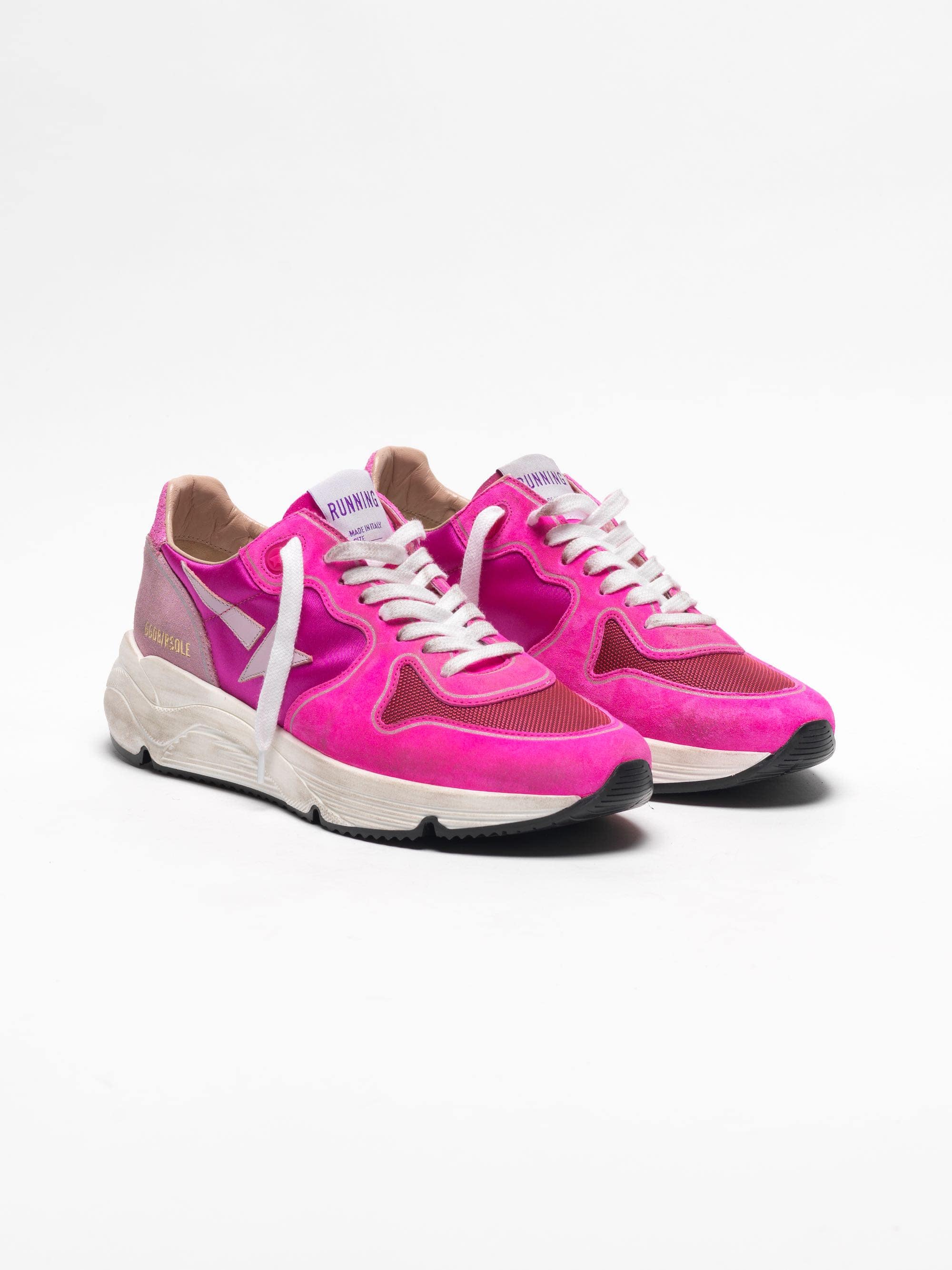 Women | Sneakers Running Sole Col N1 Fuxia Suede-Pink Star - Image 3