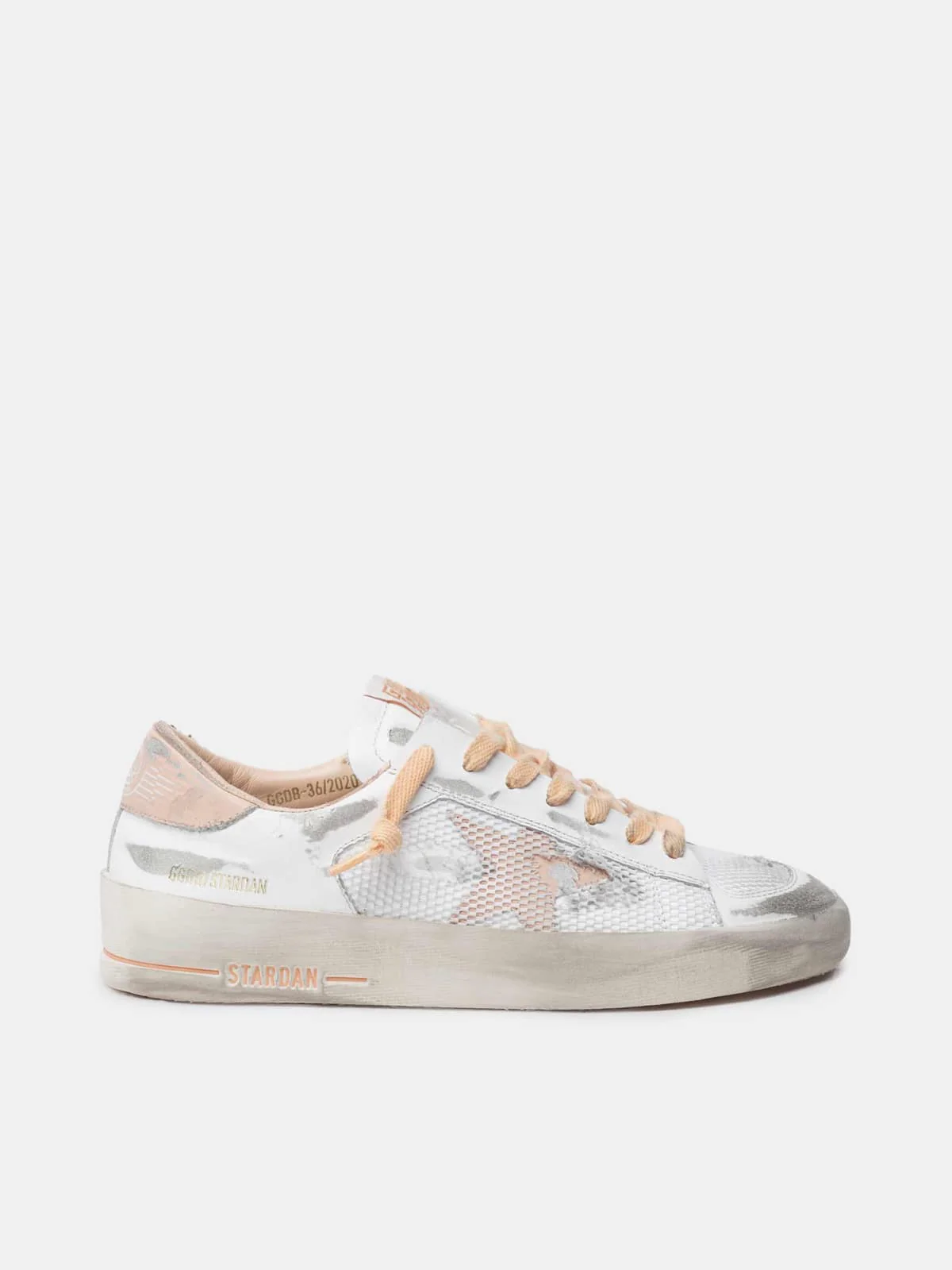 Women | Sneakers Stardan White Leather-Pastel Peach - Image 3
