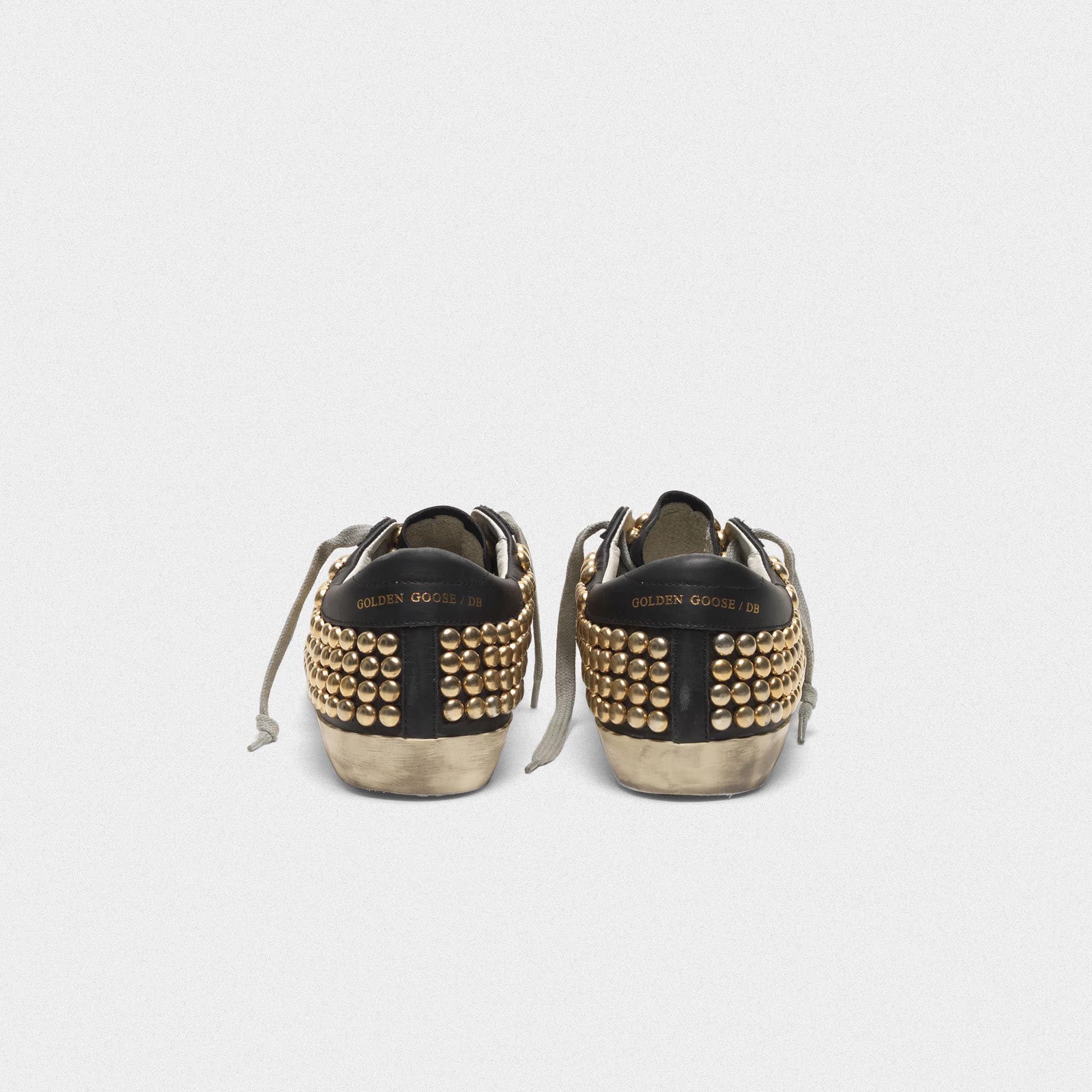Women | Sneakers Superstar Col G99 Black Leather-Gold Studs - Image 2