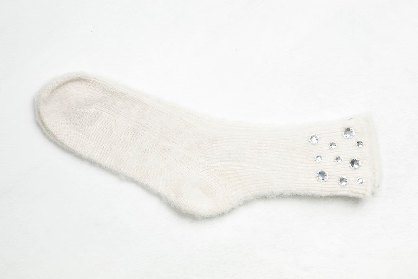 Women | Socks Ormea White with Diamonds - Image 3