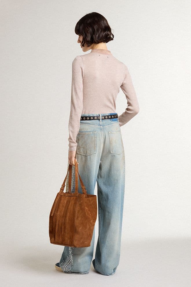 Women | Soul Star Blue Suede with White Leather Heel Tab | Blue x Milk - Image 3