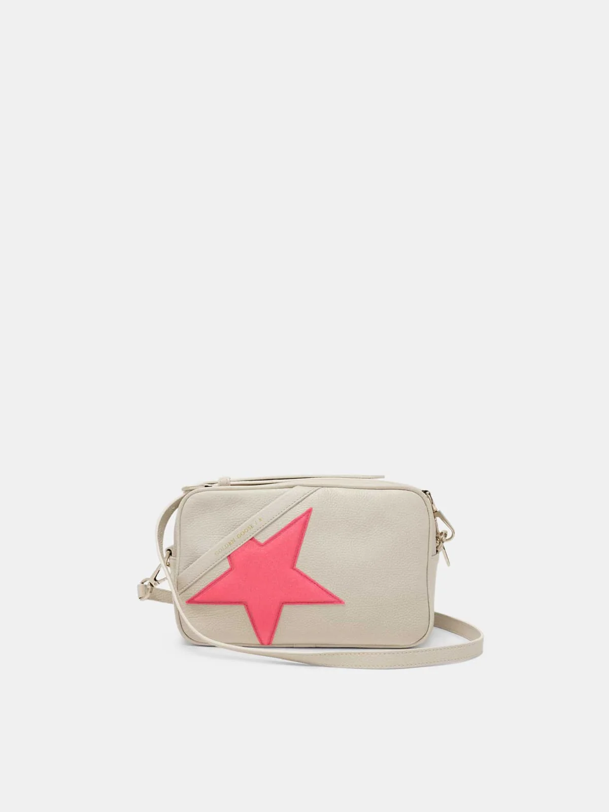 Women | Star Bag Made Of Pebbled Leather with Neon Pink Star - Image 5