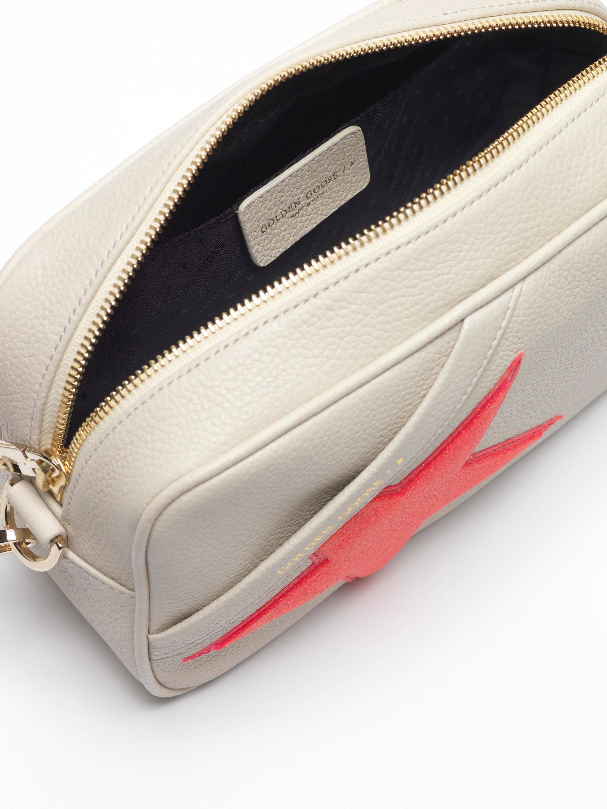 Women | Star Bag Made Of Pebbled Leather with Neon Pink Star - Image 9