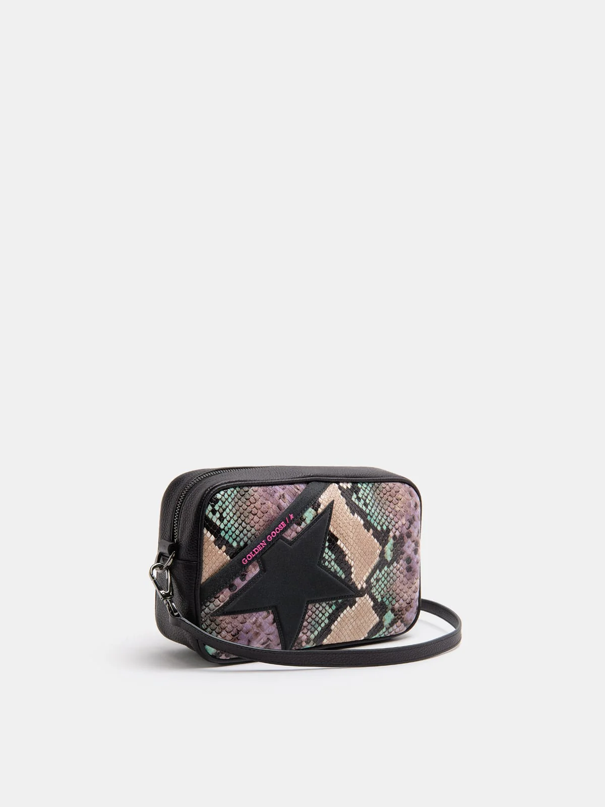 Women | Star Bag with Python Print & Glitter Star - Image 3