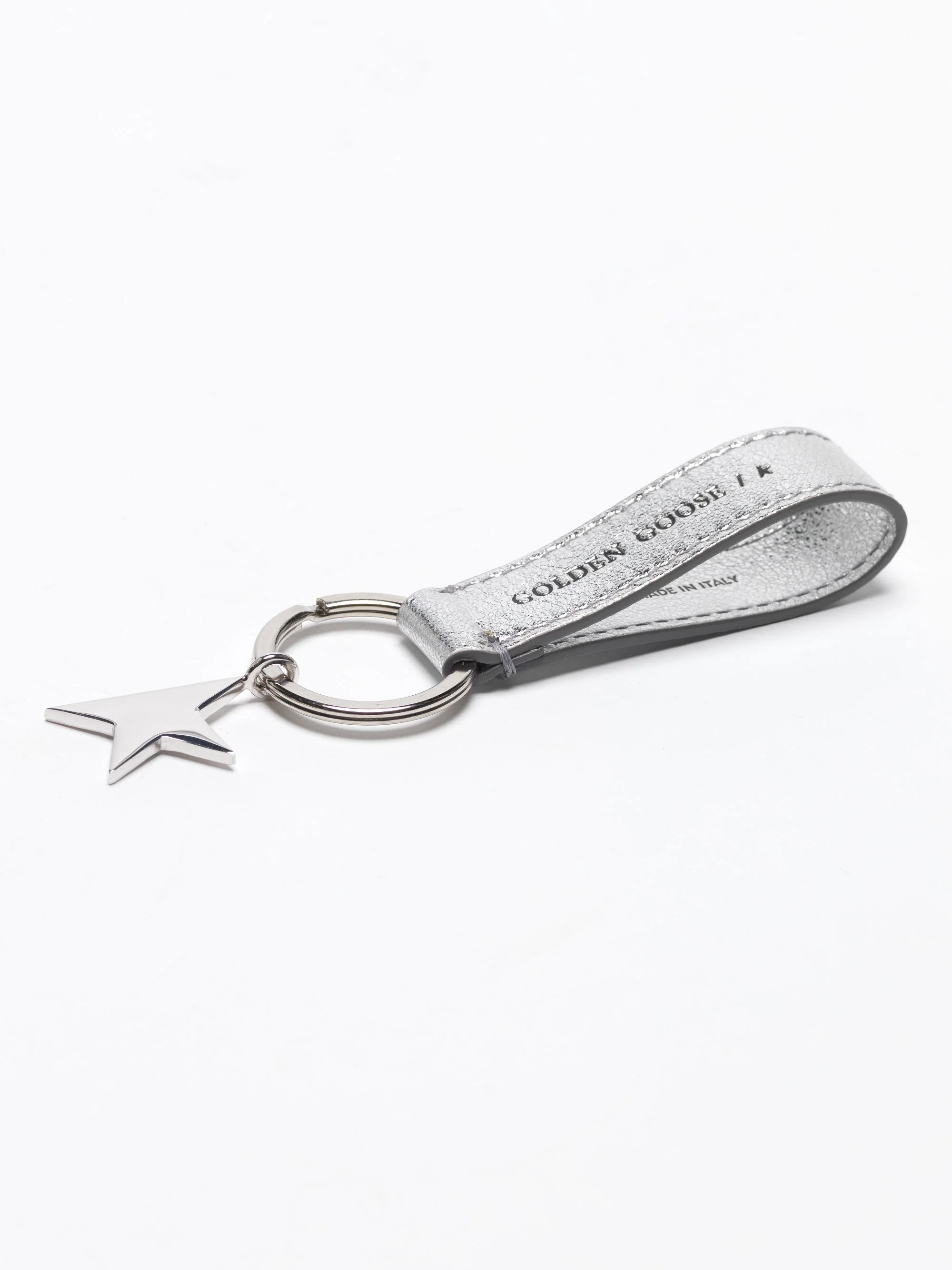 Women | Star Keyring Laminated Leather | Silver - Image 2