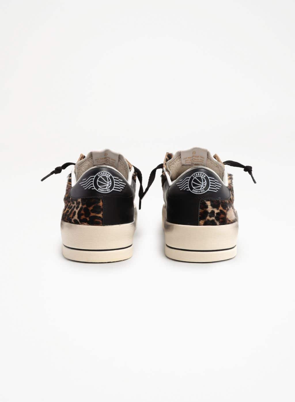 Women | Stardan Sneakers Leopard-Print Pony Skin & Black Star | Beige Brown Leo x White x Black - Image 6