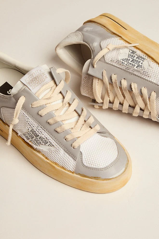 Women | Stardan with White Leather Star | White x Light Grey - Image 9