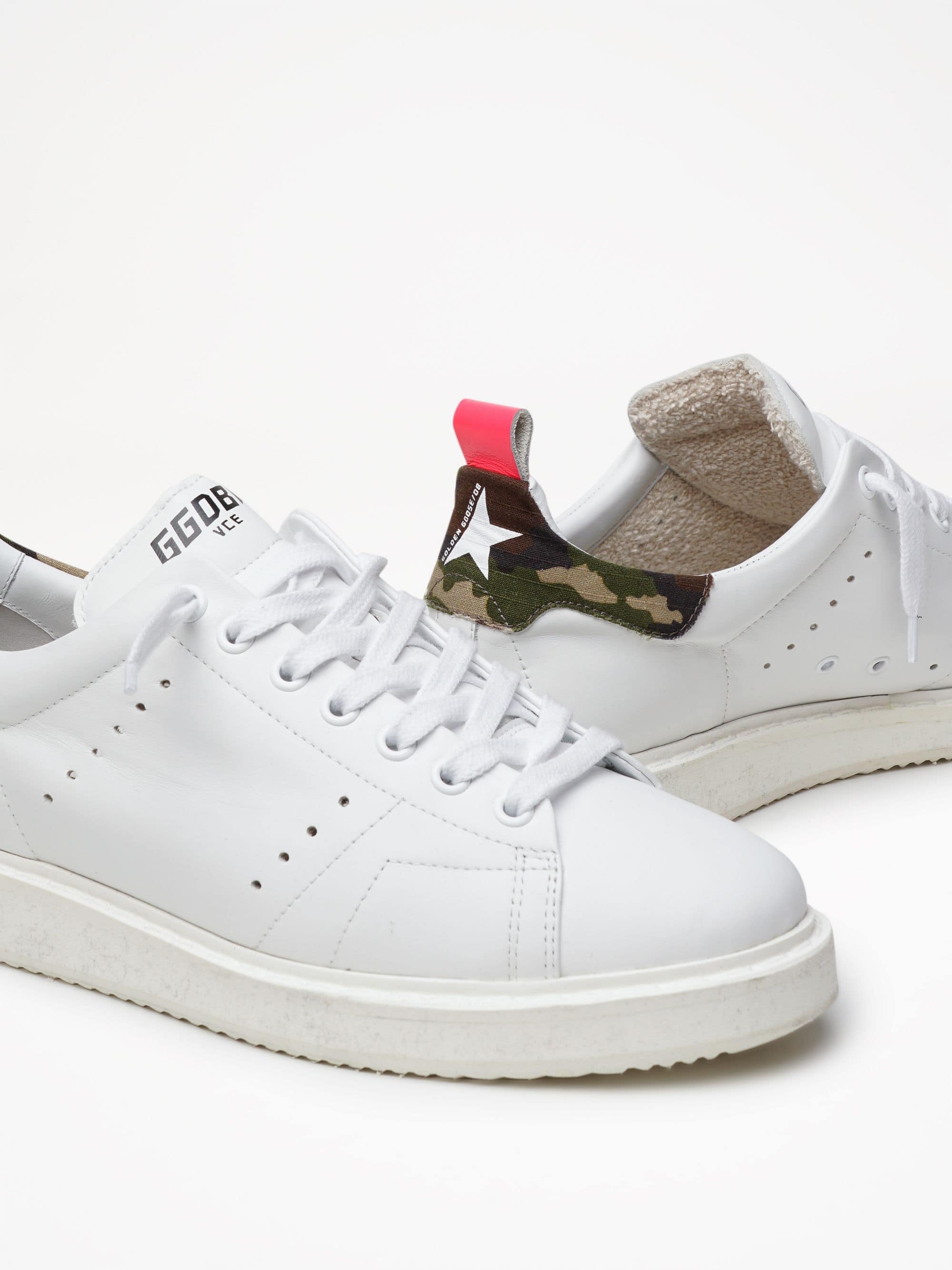 Women | Starter Sneakers with Camouflage Heel Tab | White x Green Camouflage - Image 3