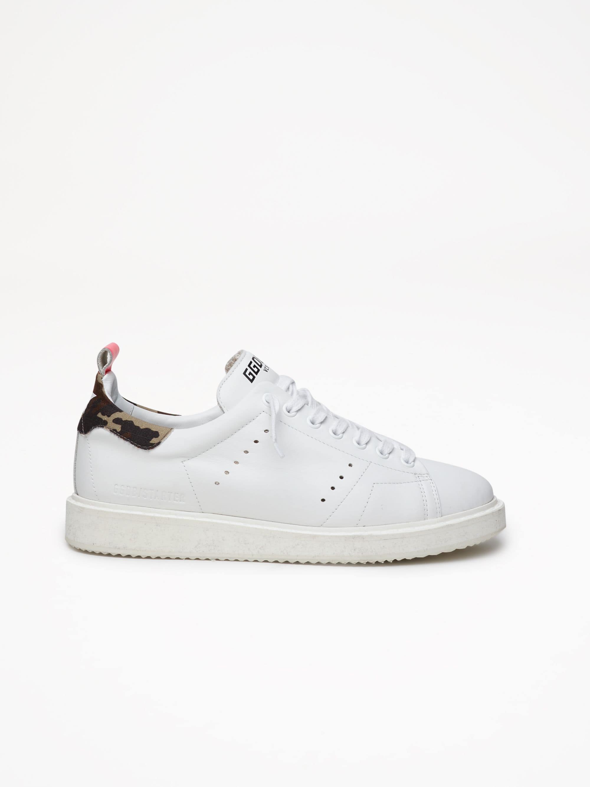 Women | Starter Sneakers with Camouflage Heel Tab | White x Green Camouflage - Image 5
