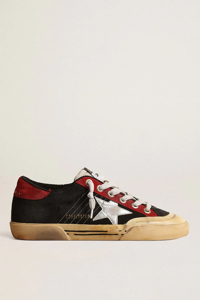 Women | Super-Star Black & Red with Silver Star | Black x Silver x Red - Image 4