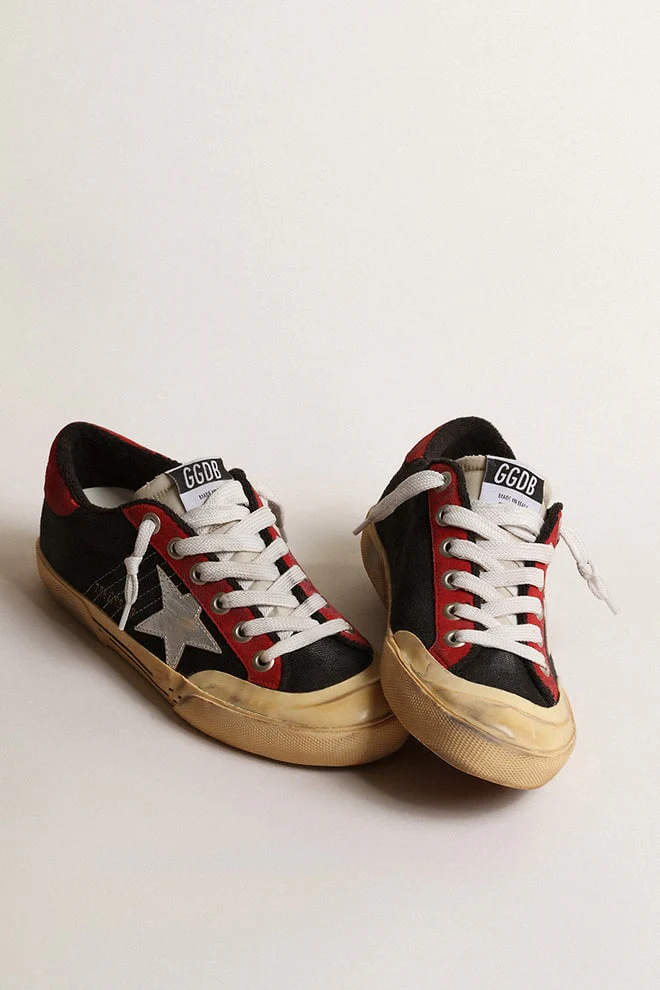 Women | Super-Star Black & Red with Silver Star | Black x Silver x Red - Image 5