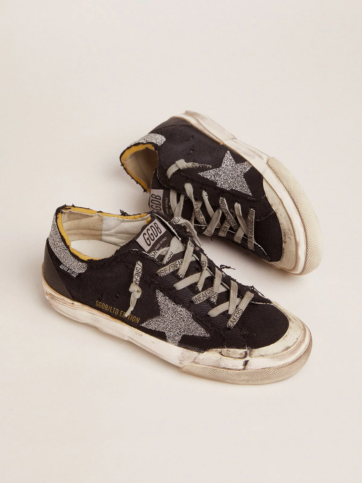 Women | Super-Star Lab Canvas with Swarovski Crystal Star & Heel Tab | Black x Crystal - Image 8