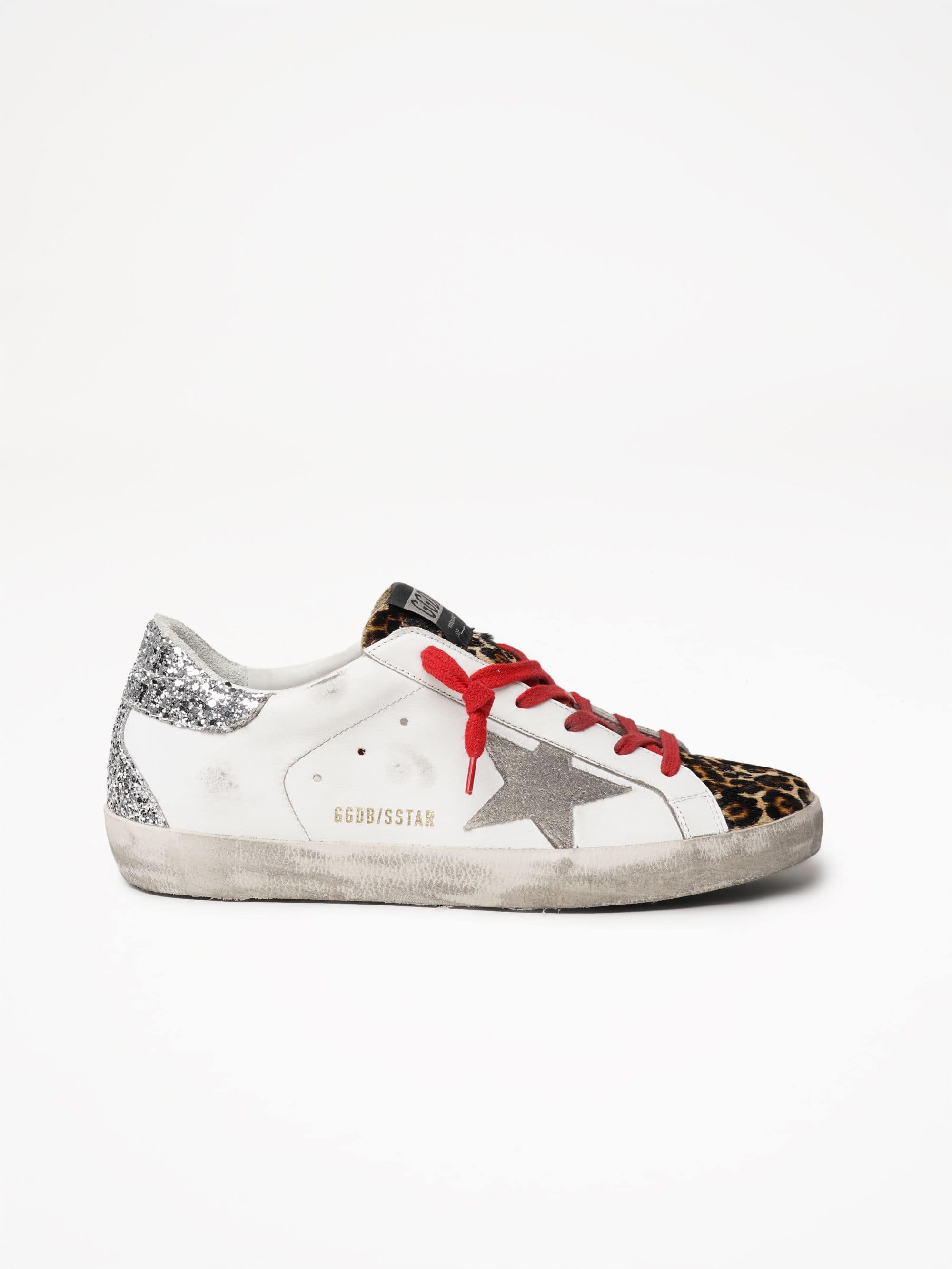 Women | Super-Star Leather Upper Suede Star Leopard Horsy | White x Brown Leo x Ice x Silver - Image 3