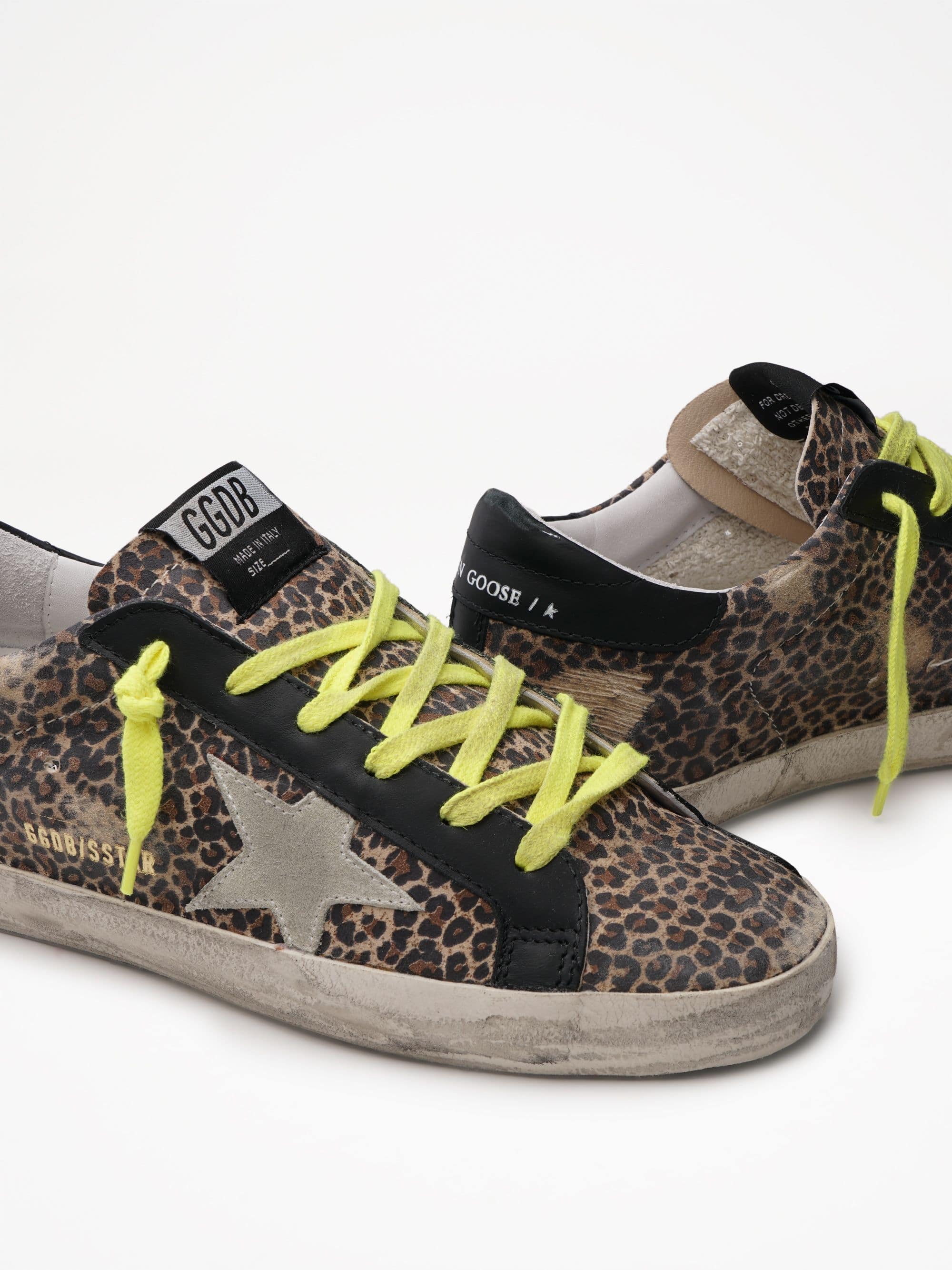 Women | Super-Star Leopard Suede Upper Suede Star Leather | Beige Brown Leo x Ice x Black - Image 2