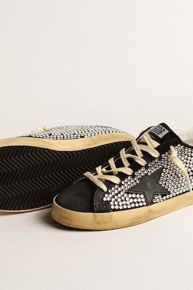 Women | Super-Star Ltd with Swarovski Crystals & Black Leather Star | Black - Image 2