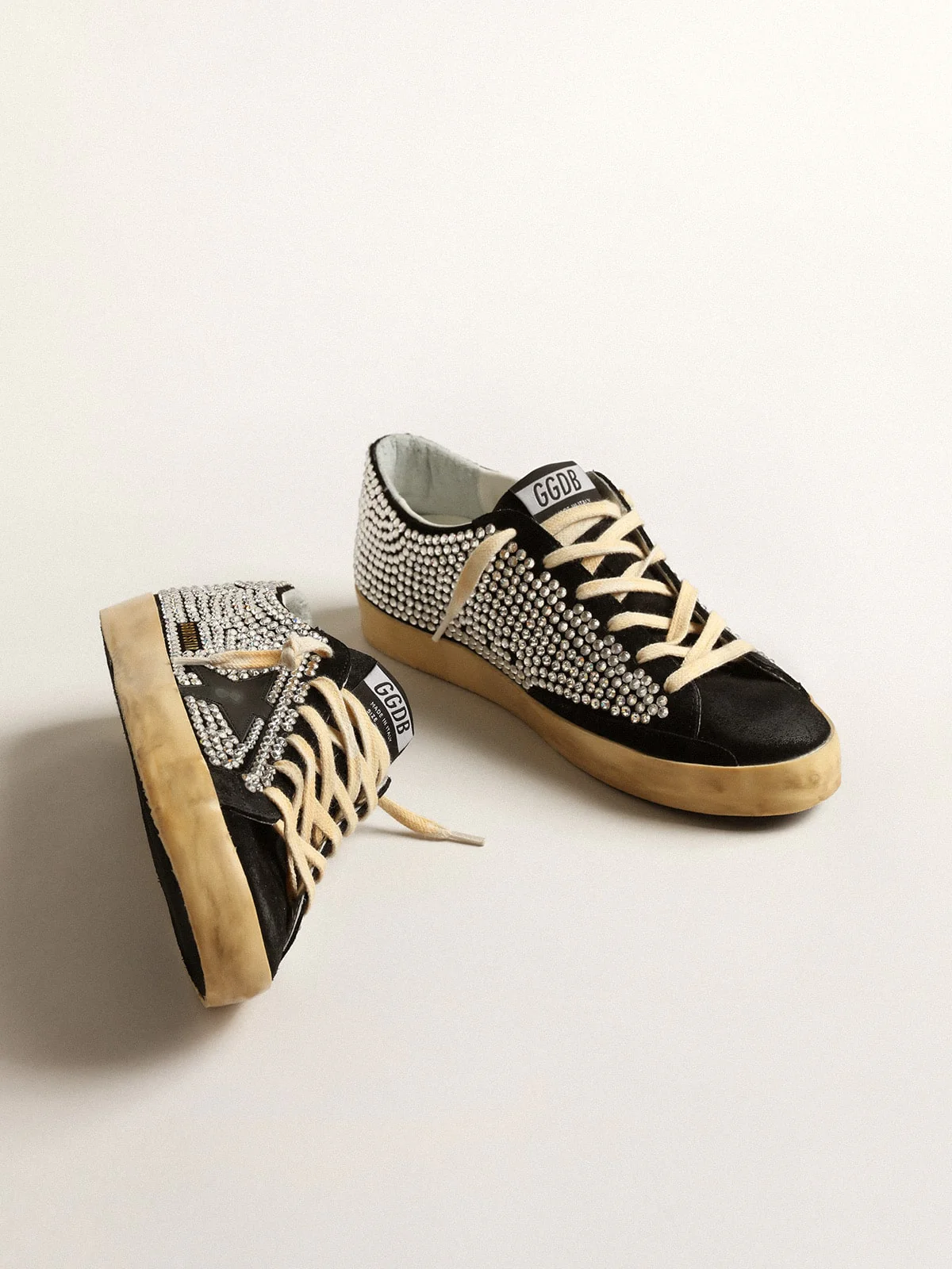 Women | Super-Star Ltd with Swarovski Crystals & Black Leather Star | Black - Image 3