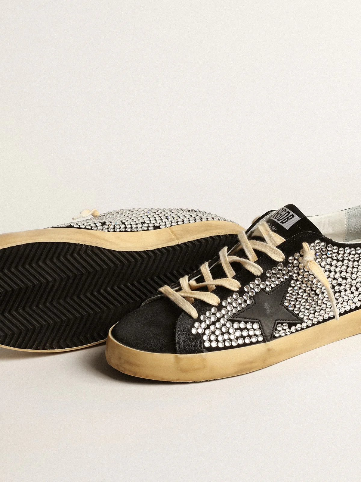 Women | Super-Star Ltd with Swarovski Crystals & Black Leather Star | Black - Image 4