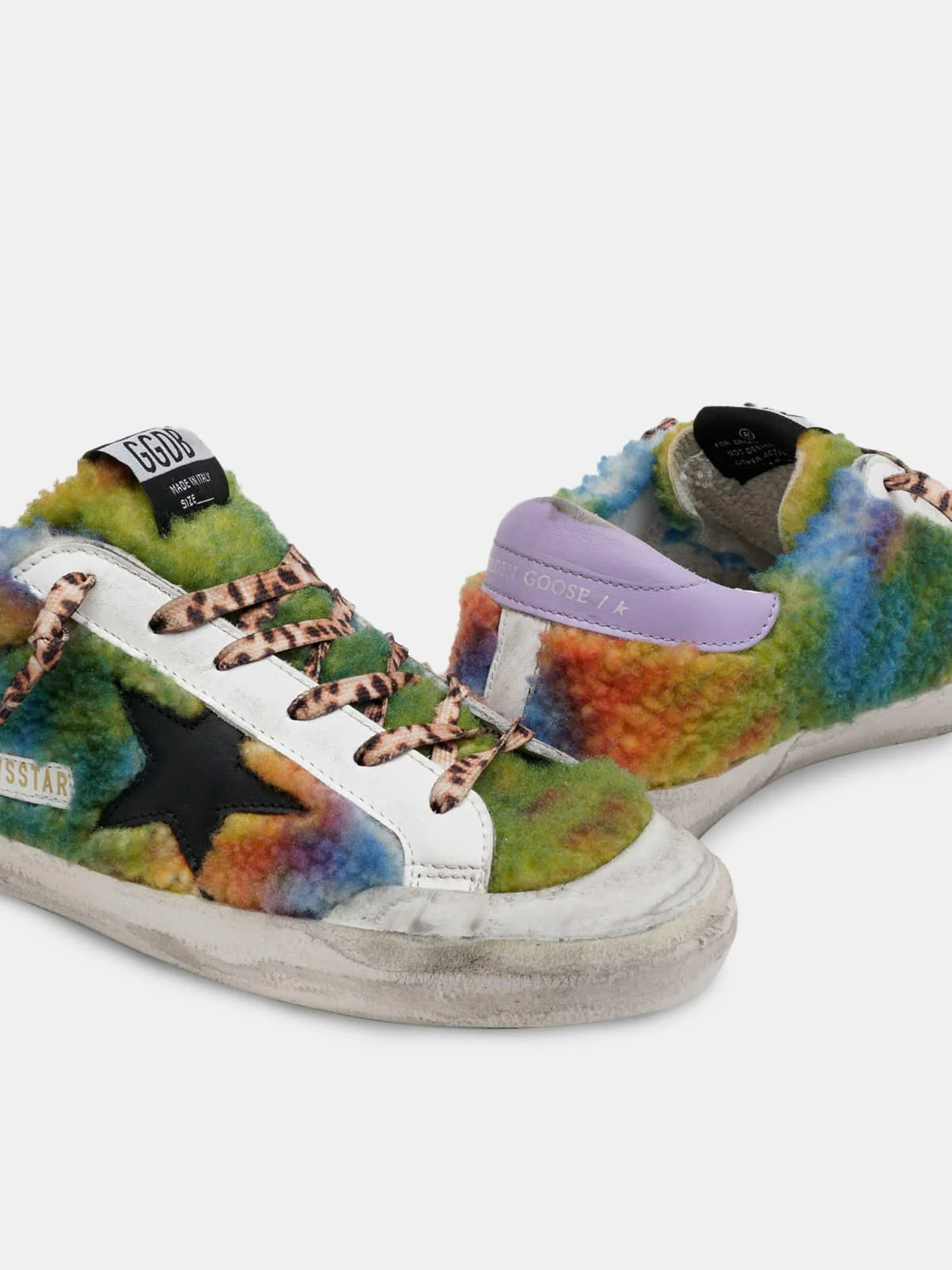 Women | Super-Star Multicolor Shearling with Black Star & Leo Lace | Multicolor x Black x Lilac - Image 3