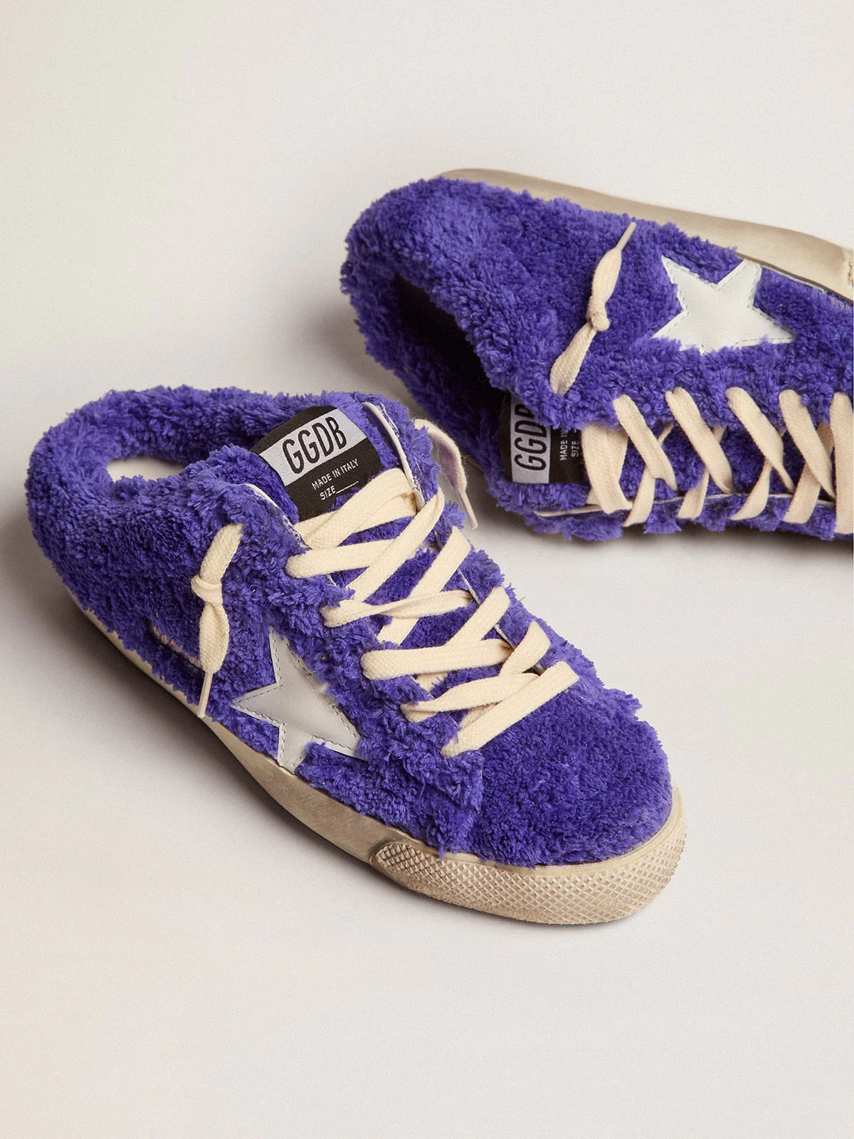 Women | Super-Star Sabot Royal Blue Terry with White Star | Royal Blue x White - Image 3