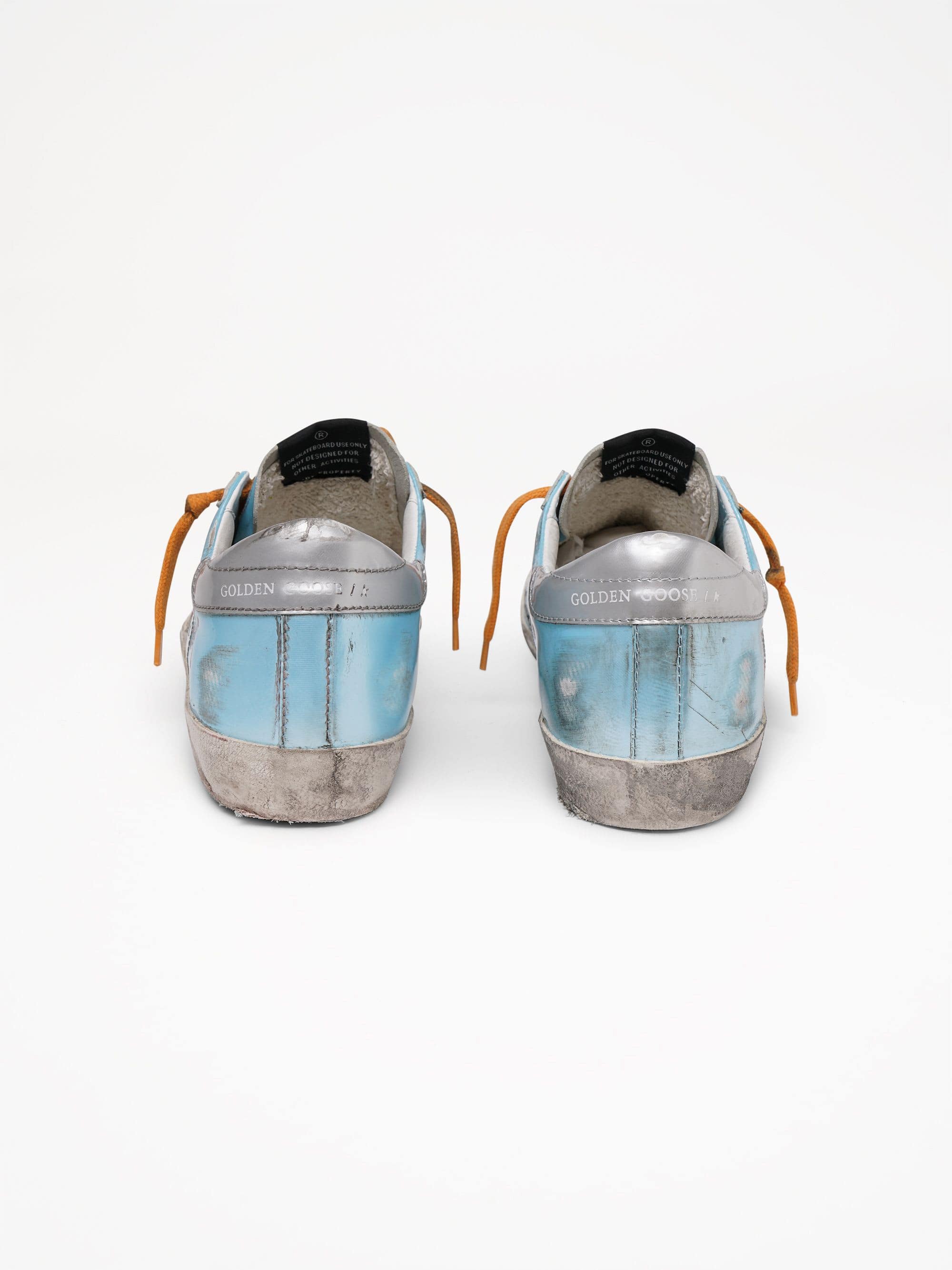 Women | Super-Star Silver Blue with Silver Star & Orange Laces - Image 2