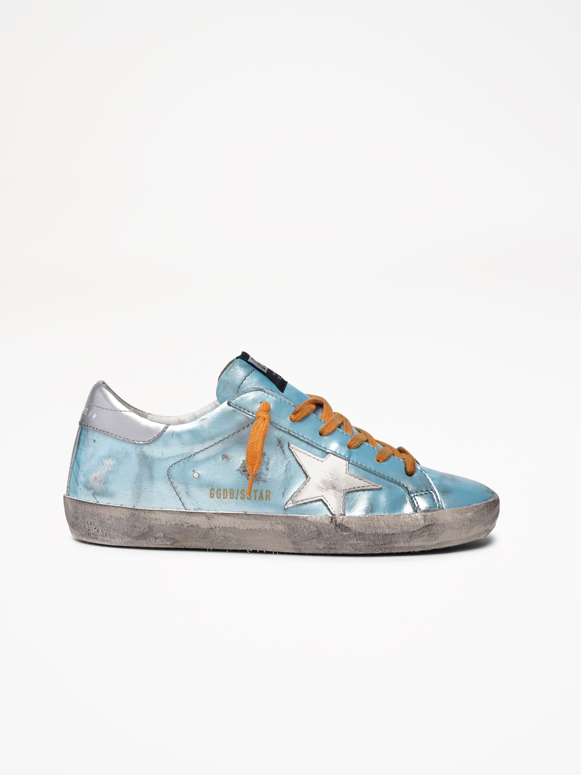 Women | Super-Star Silver Blue with Silver Star & Orange Laces - Image 3