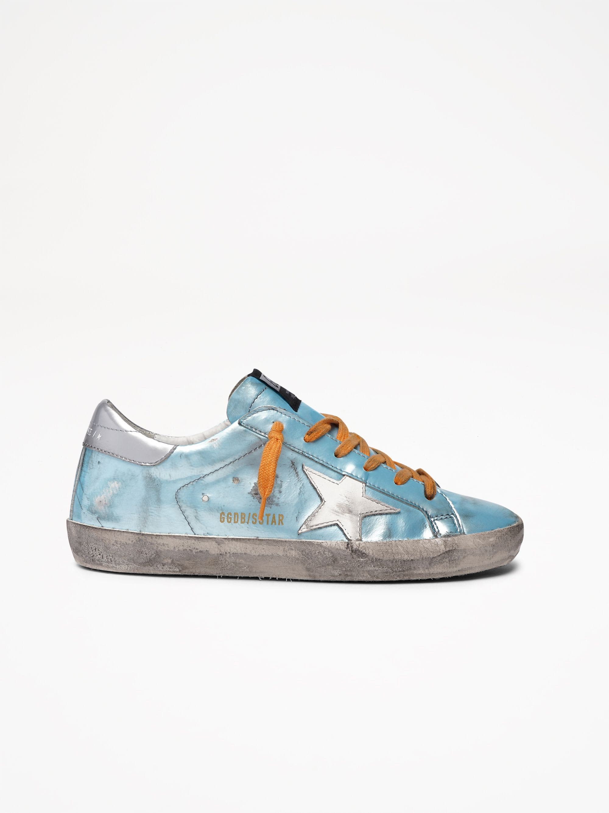Women | Super-Star Silver Blue with Silver Star & Orange Laces - Image 4