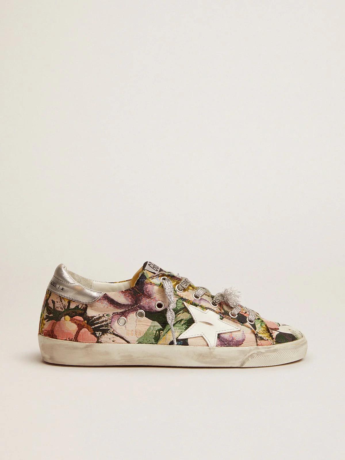 Women | Super-Star Sneakers Floral-Print Jacquard | Multicolor x White x Silver - Image 5