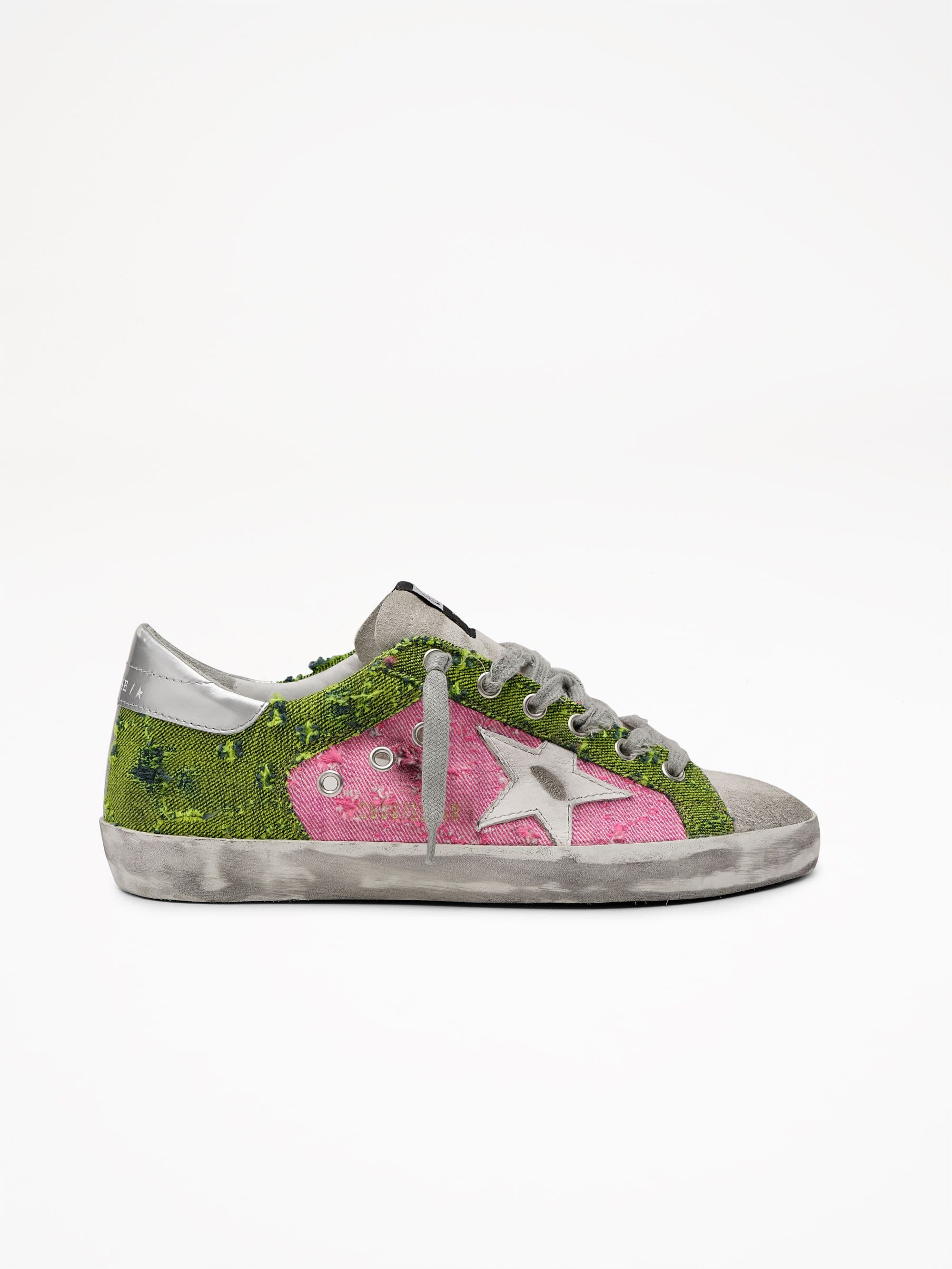 Women | Super-Star Sneakers Green & Pink Canvas - Image 5