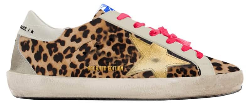 Women | Super-Star Sneakers Leopard-Print Pony Skin with Gold Star | Beige Brown Leo x Gold x Ice - Image 4