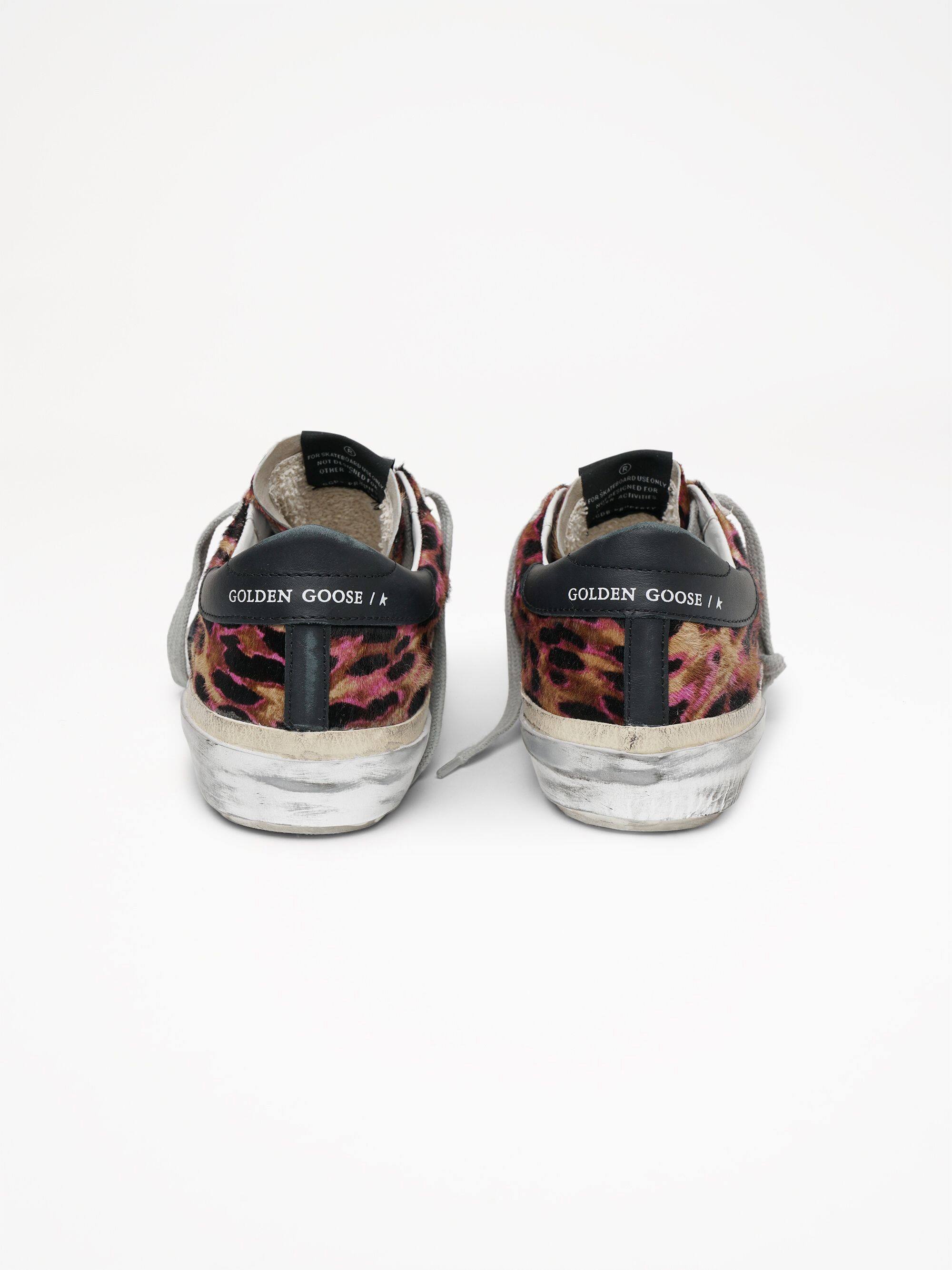 Women | Super-Star Sneakers Leopard Print with Black Star & Heel Tab - Image 2