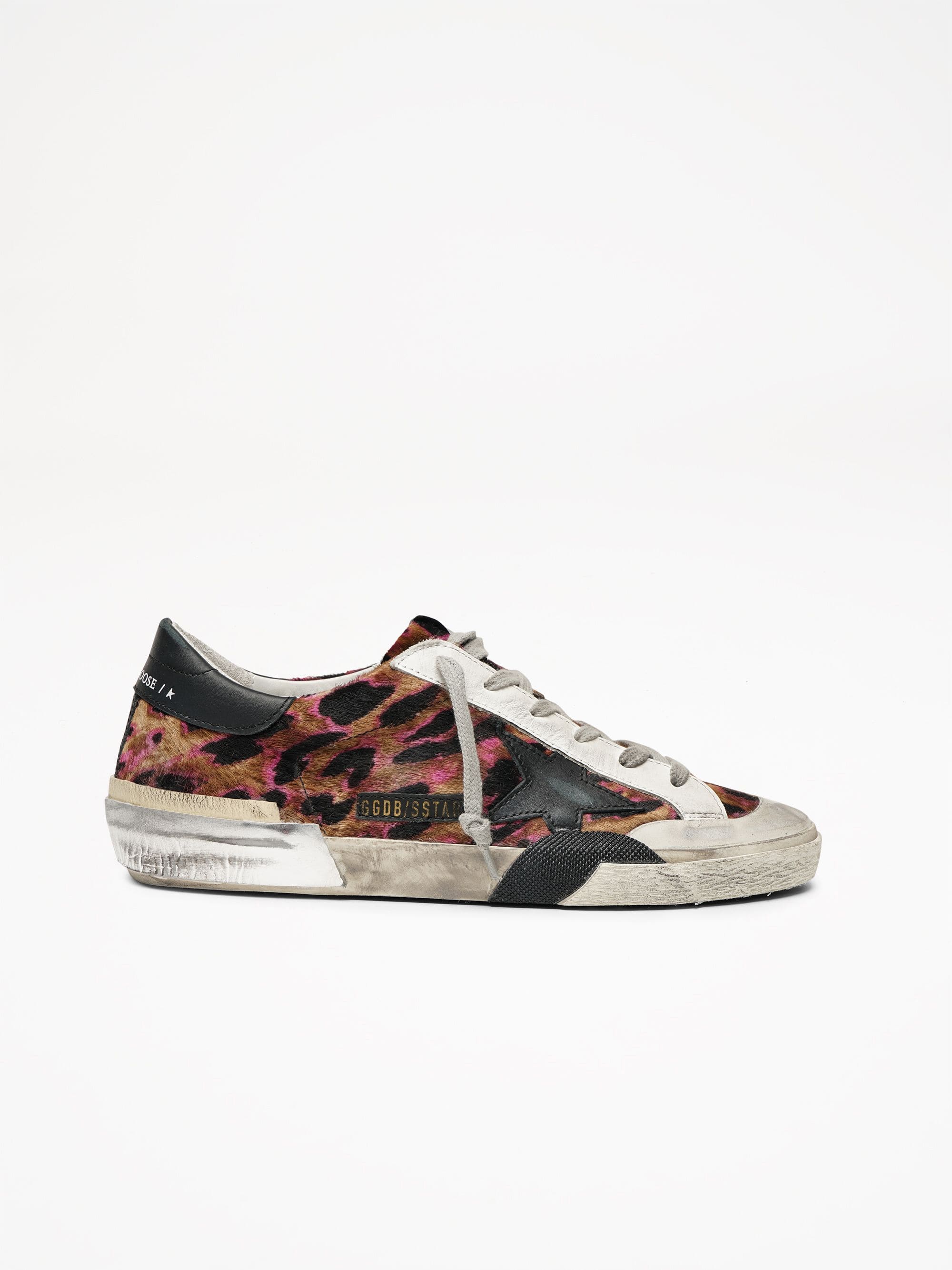 Women | Super-Star Sneakers Leopard Print with Black Star & Heel Tab - Image 4
