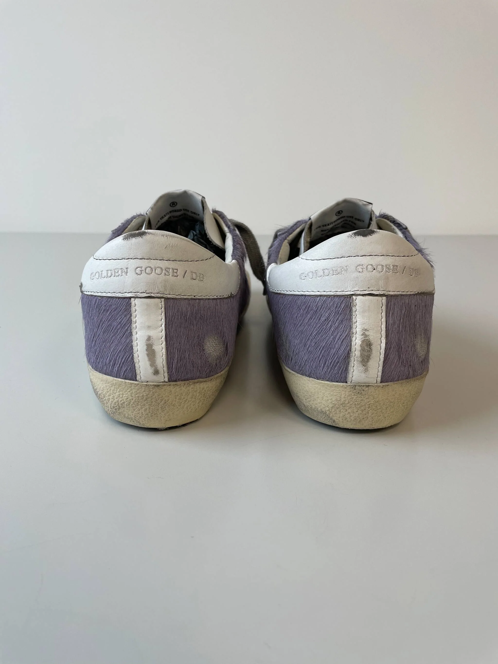 Women | Super-Star Sneakers Lilac Pony Skin with White Leather Star & Heel Tab - Image 2