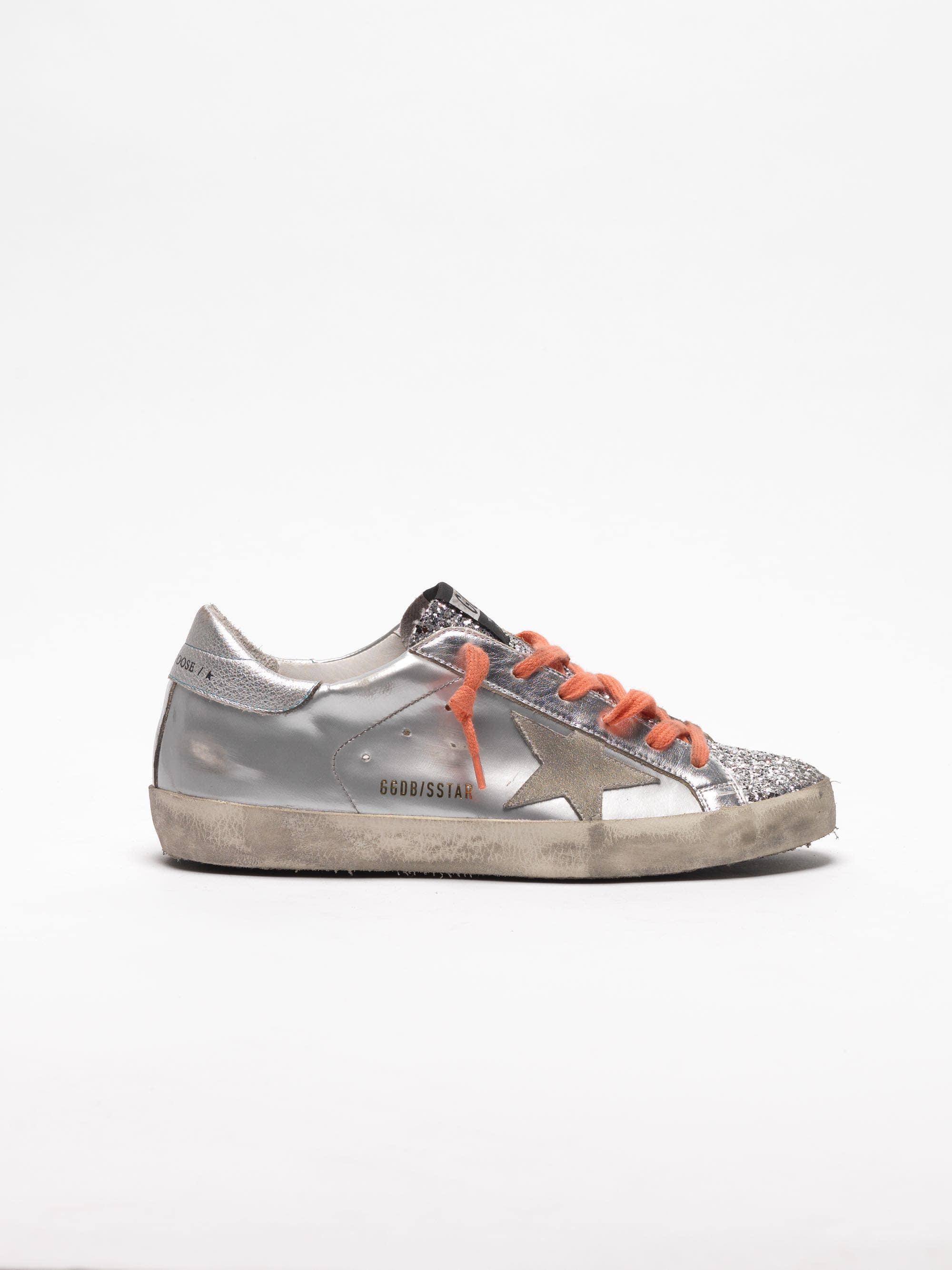 Women | Super-Star Sneakers Silver Laminated Leather & Glitter - Image 5