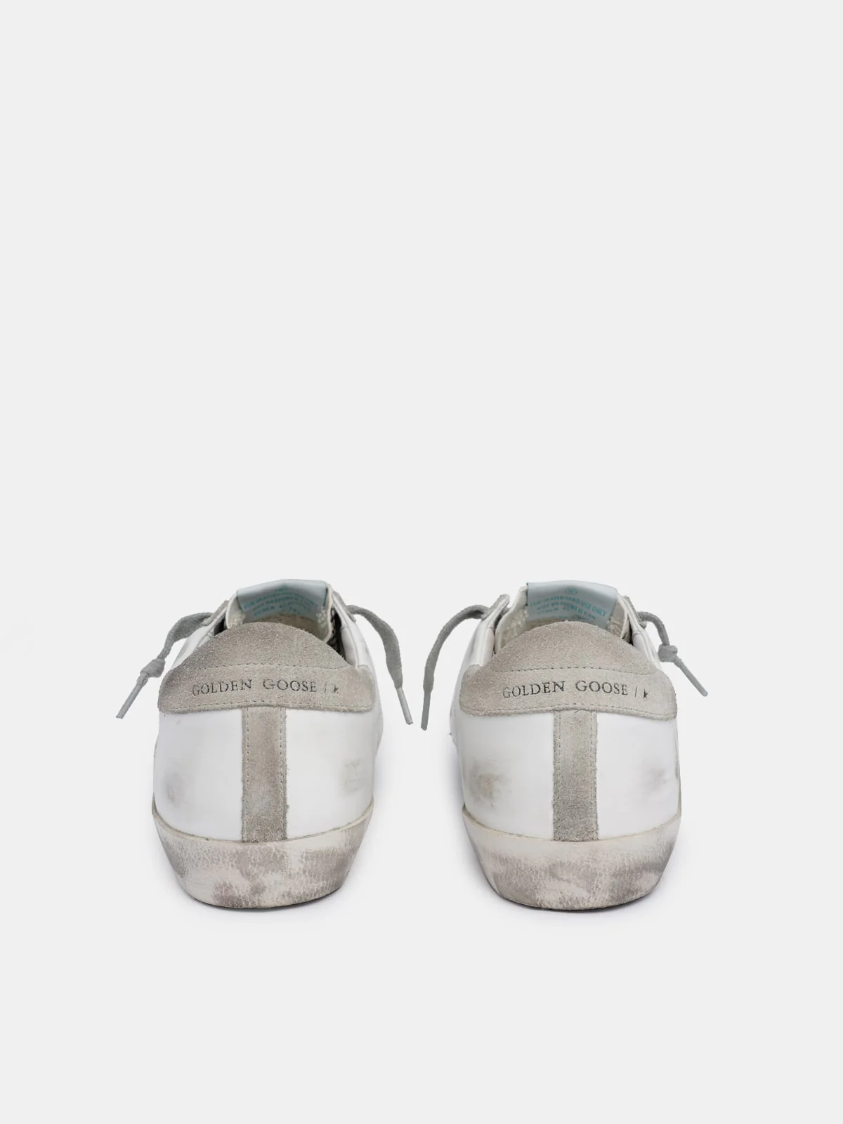 Women | Super-Star Sneakers White Leather with Silver Leather Star & Beige Suede Heel Tab & Snake Print Insert - Image 4