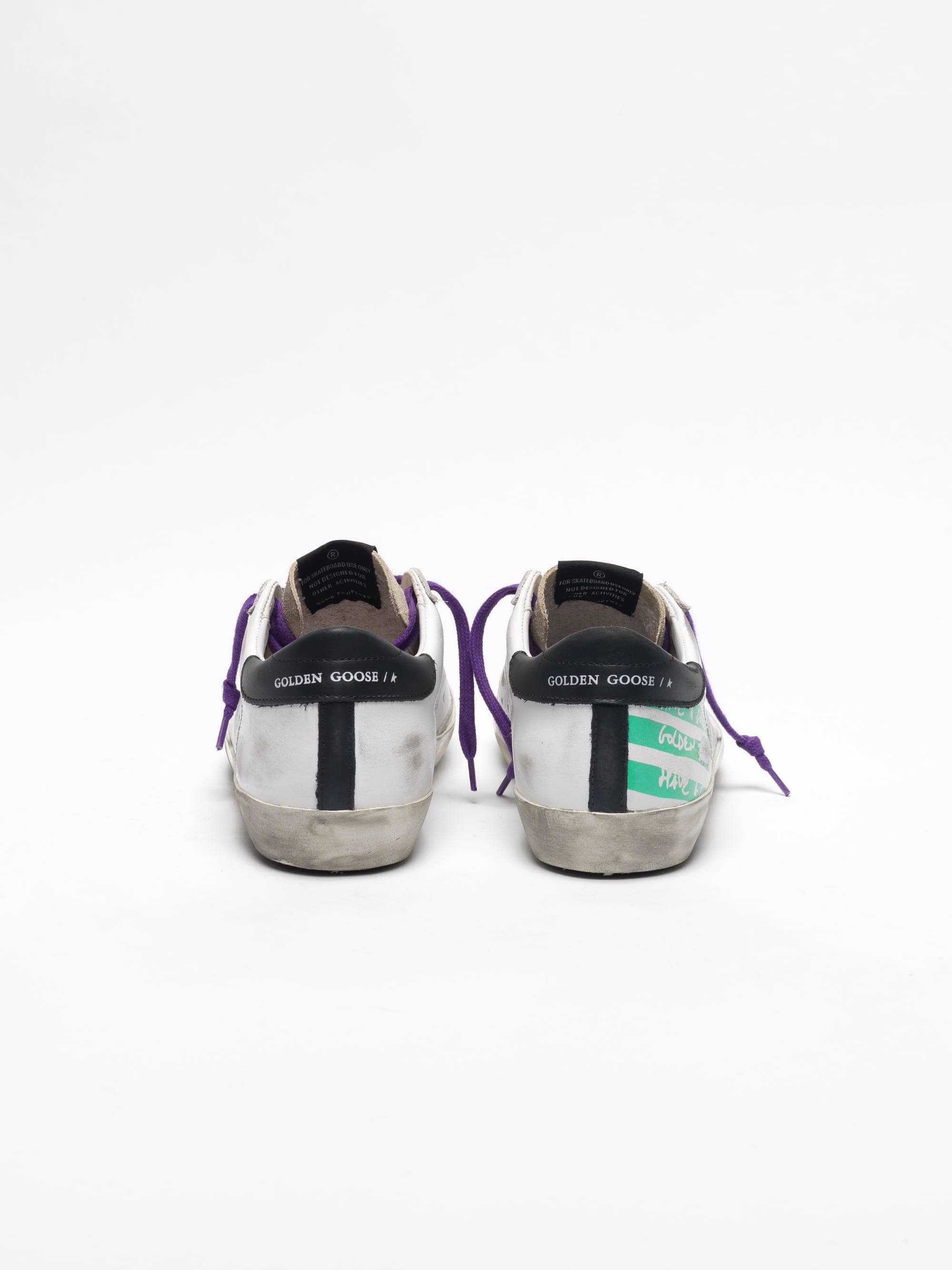 Women | Super-Star Sneakers with Aqua-Green Flag Print - Image 5