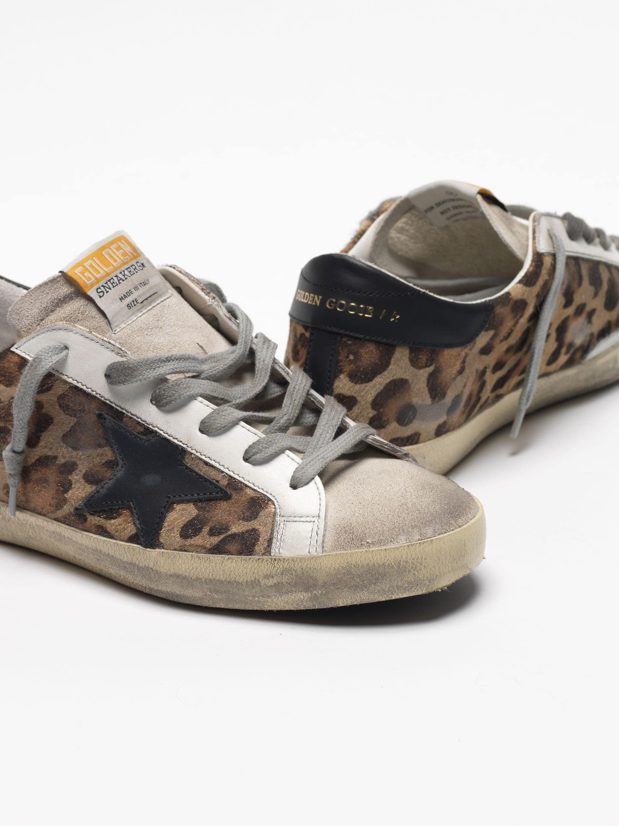 Women | Super-Star Sneakers with Snow Leopard-Black Star - Image 6