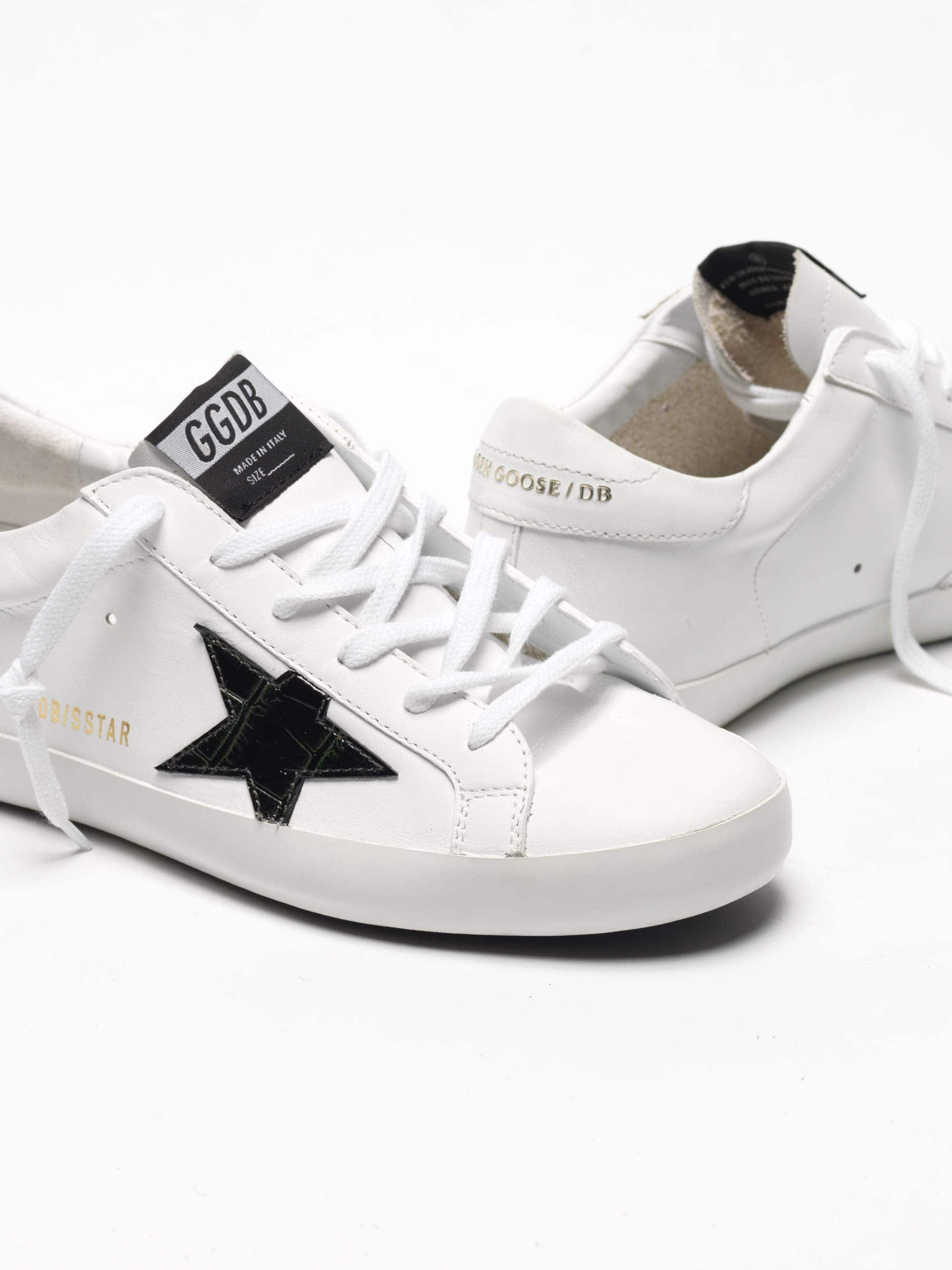 Women | Super-Star Sneakers with T26 White Leather-Green - Image 2