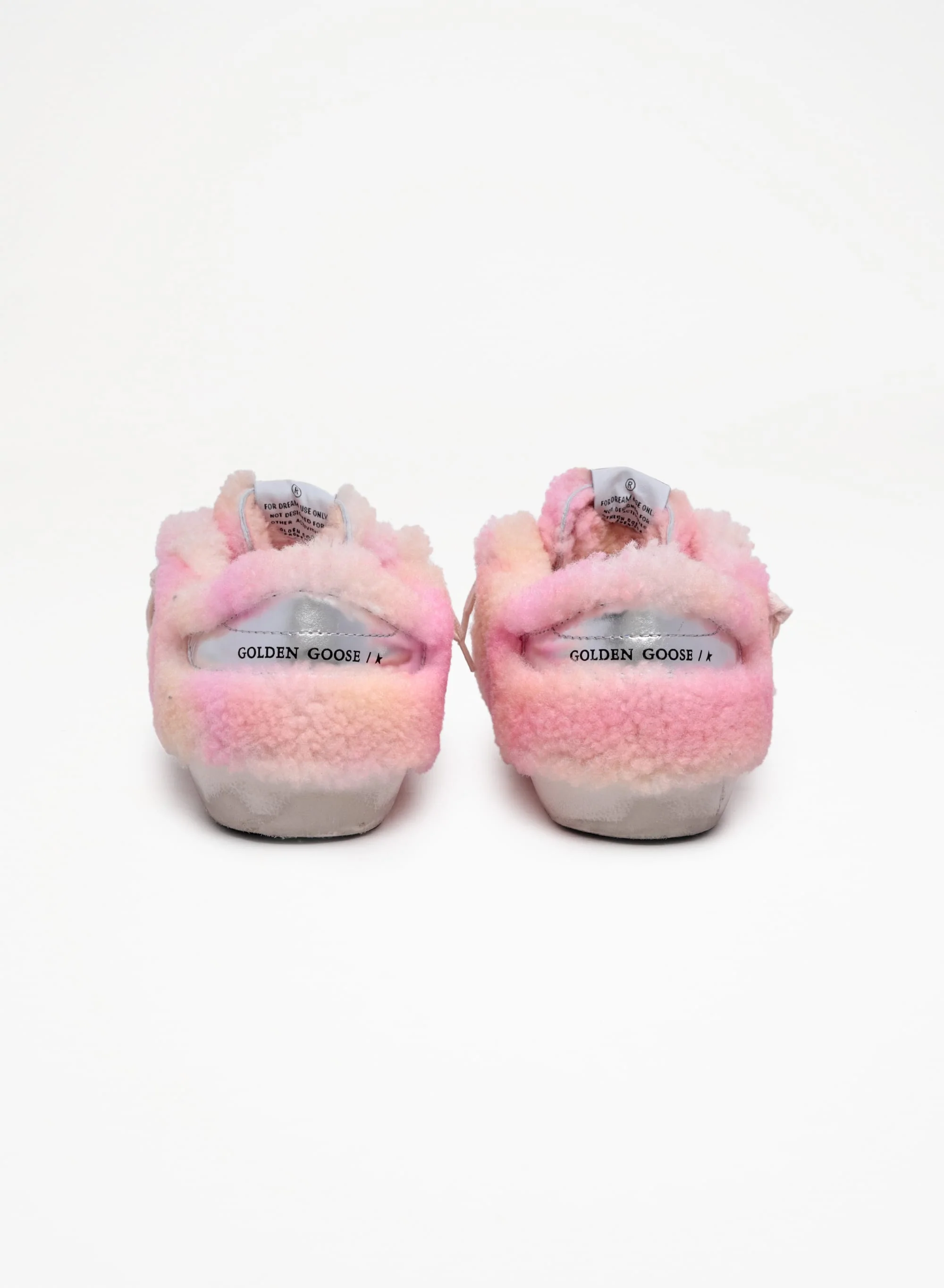 Women | Super-Star Sneakers with Upper & Lining Pink Tie-Dye Shearling | Orange Yellow Red x Black x Silver - Image 9