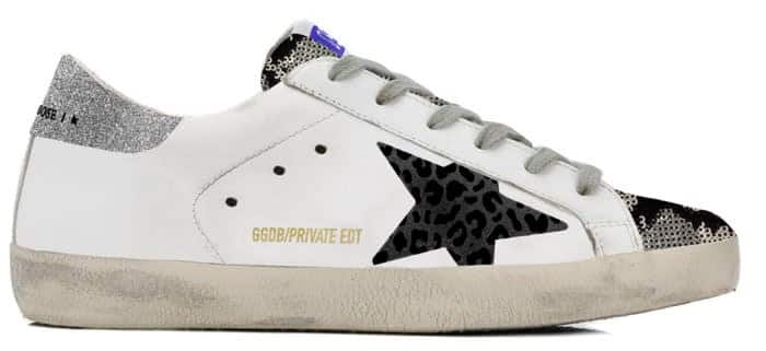 Women | Super-Star White Leather with Leo Star | White x Black Silver x Black x Silver - Image 2